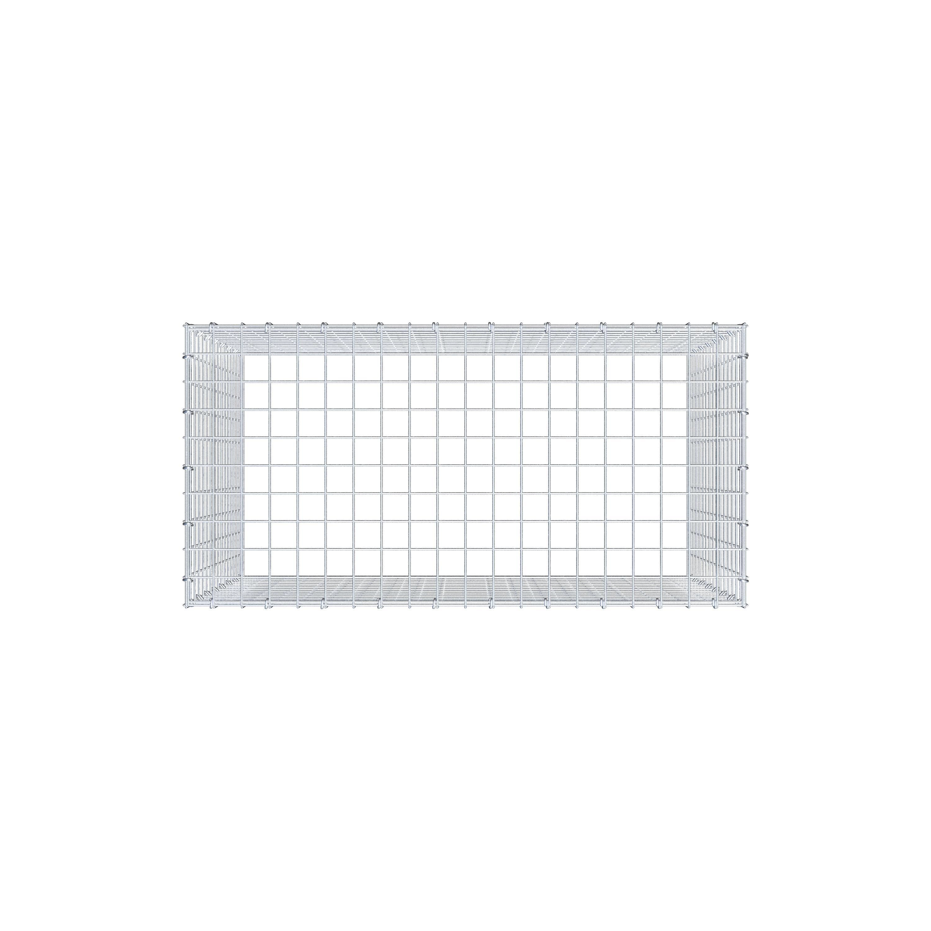 Monteret gabion type 3 100 cm x 80 cm x 50 cm (L x H x D), maskestørrelse 5 cm x 5 cm, C-ring