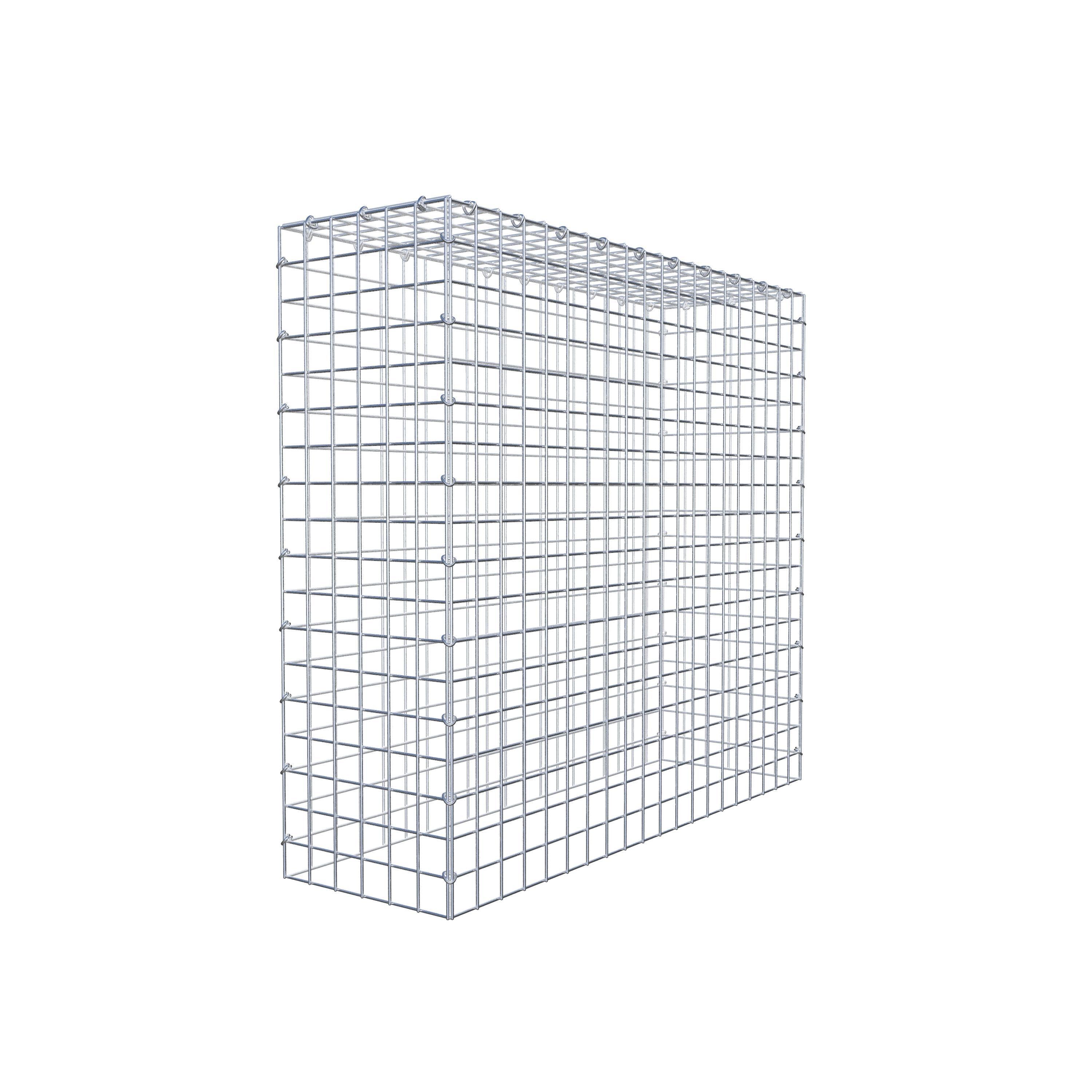 Monteret gabion type 3 100 cm x 90 cm x 30 cm (L x H x D), maskestørrelse 5 cm x 5 cm, C-ring