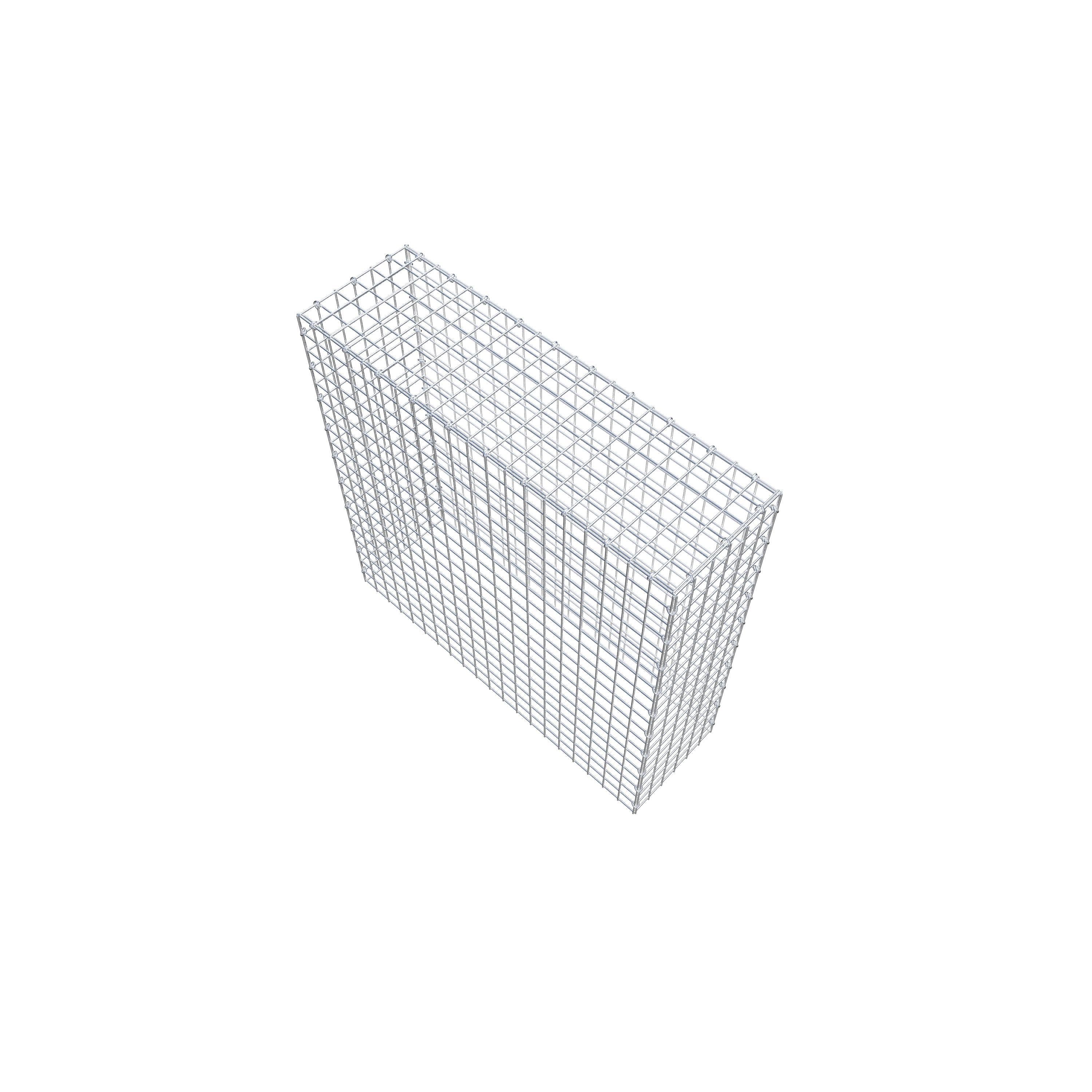 Monteret gabion type 3 100 cm x 100 cm x 30 cm (L x H x D), maskestørrelse 5 cm x 5 cm, C-ring