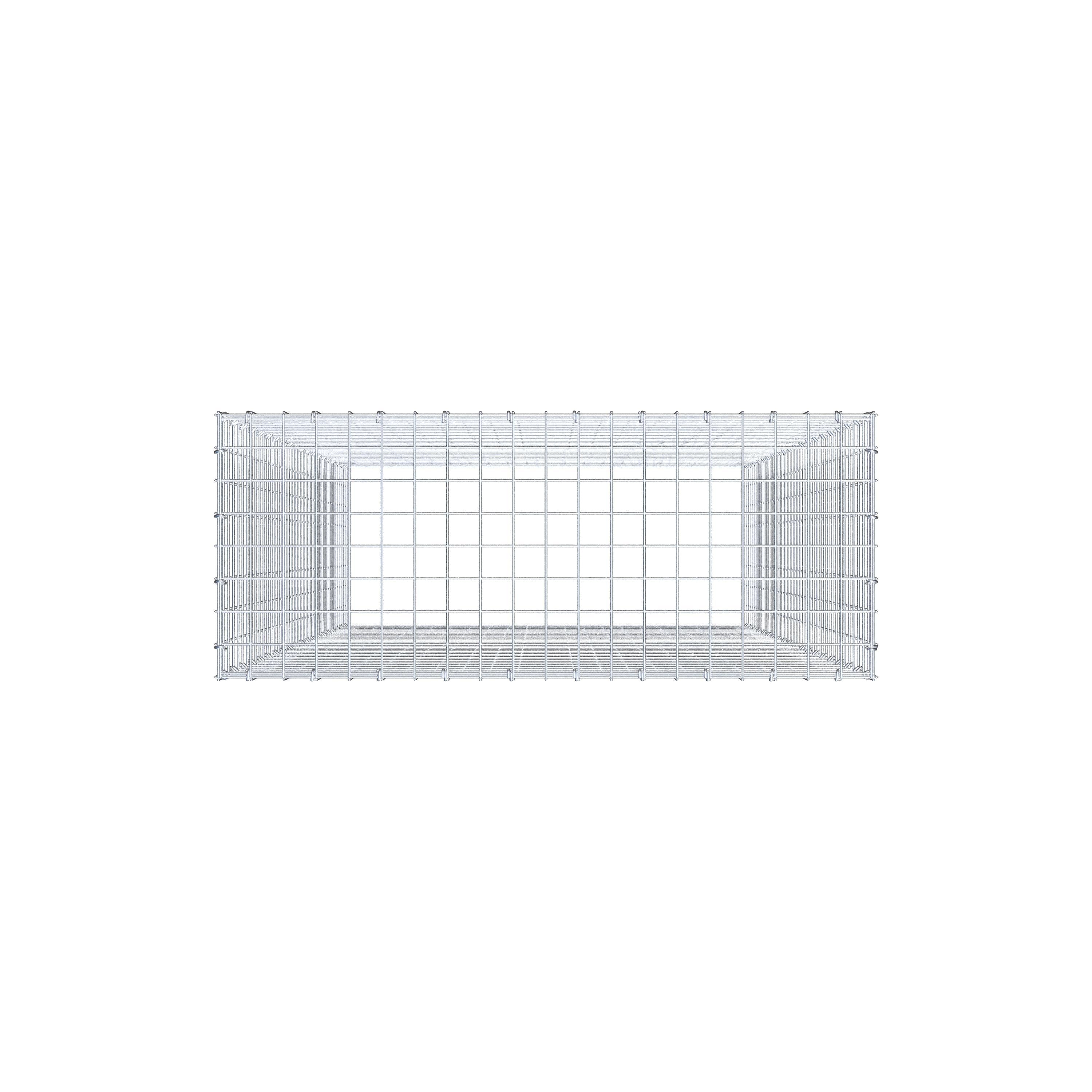 Anbaugabione Typ 3 200 cm x 100 cm x 40 cm (L x H x T), Maschenweite 5 cm x 5 cm, C-Ring