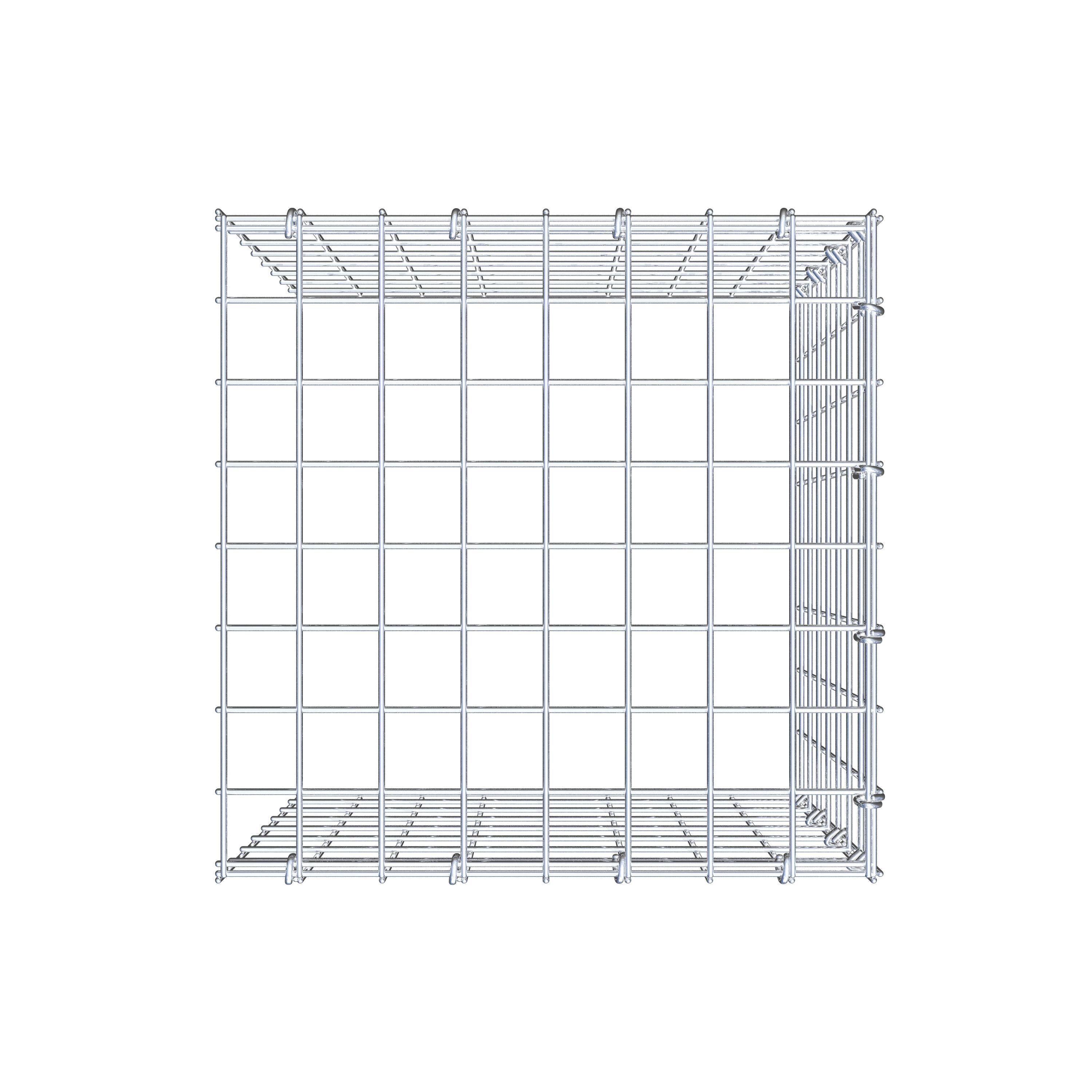 Anbaugabione Typ 4 40 cm x 40 cm x 40 cm (L x H x T), Maschenweite 5 cm x 5 cm, C-Ring