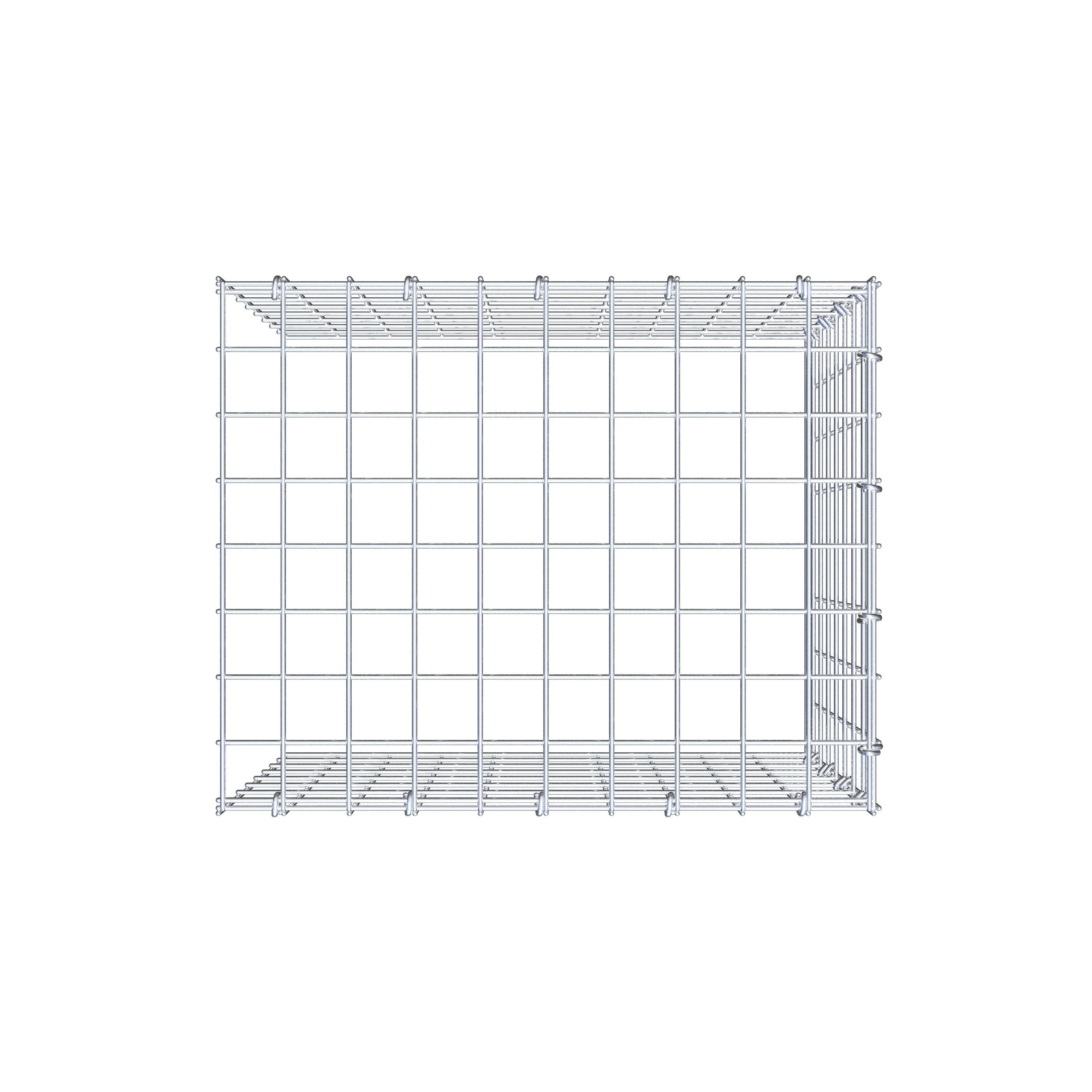 Anbaugabione Typ 4 50 cm x 40 cm x 40 cm (L x H x T), Maschenweite 5 cm x 5 cm, C-Ring