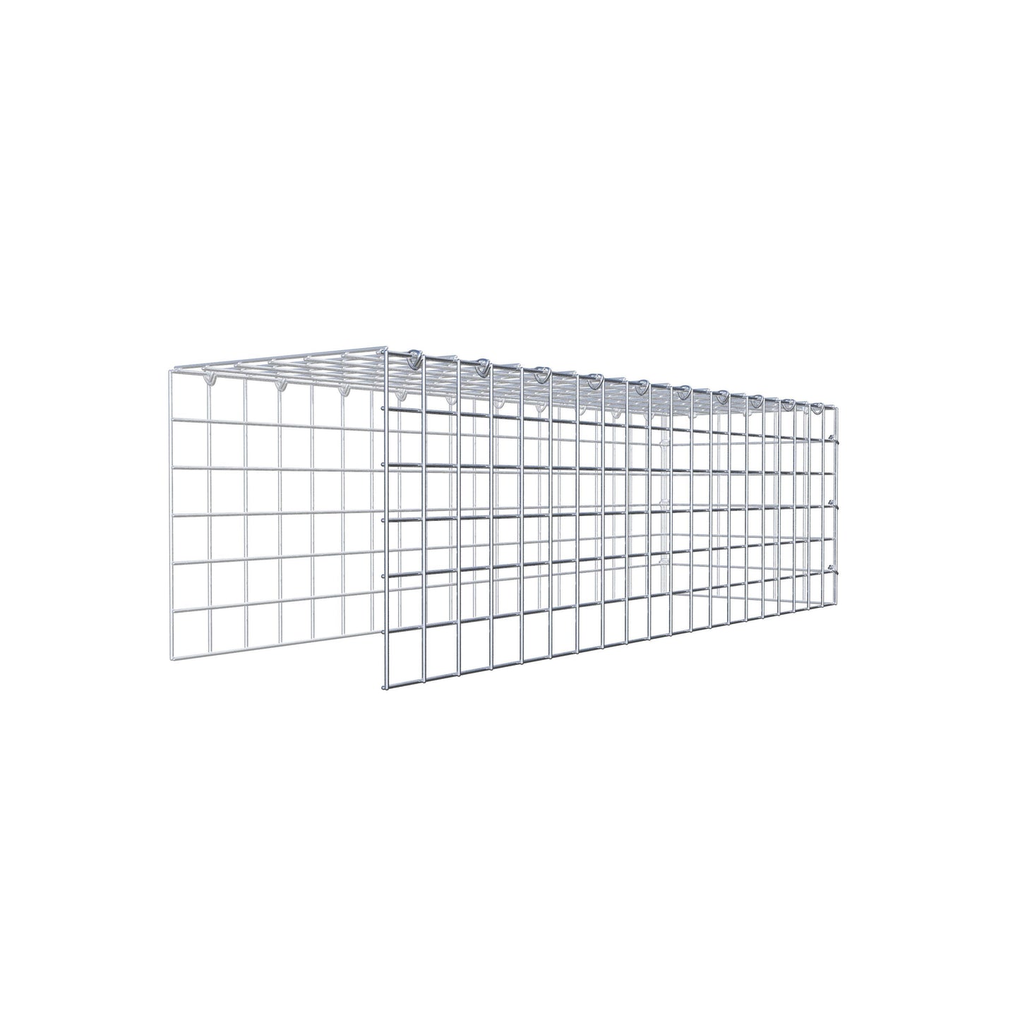 Gabião Tipo 4 100 cm x 30 cm x 30 cm (C x A x P), malhagem 5 cm x 5 cm, anel C