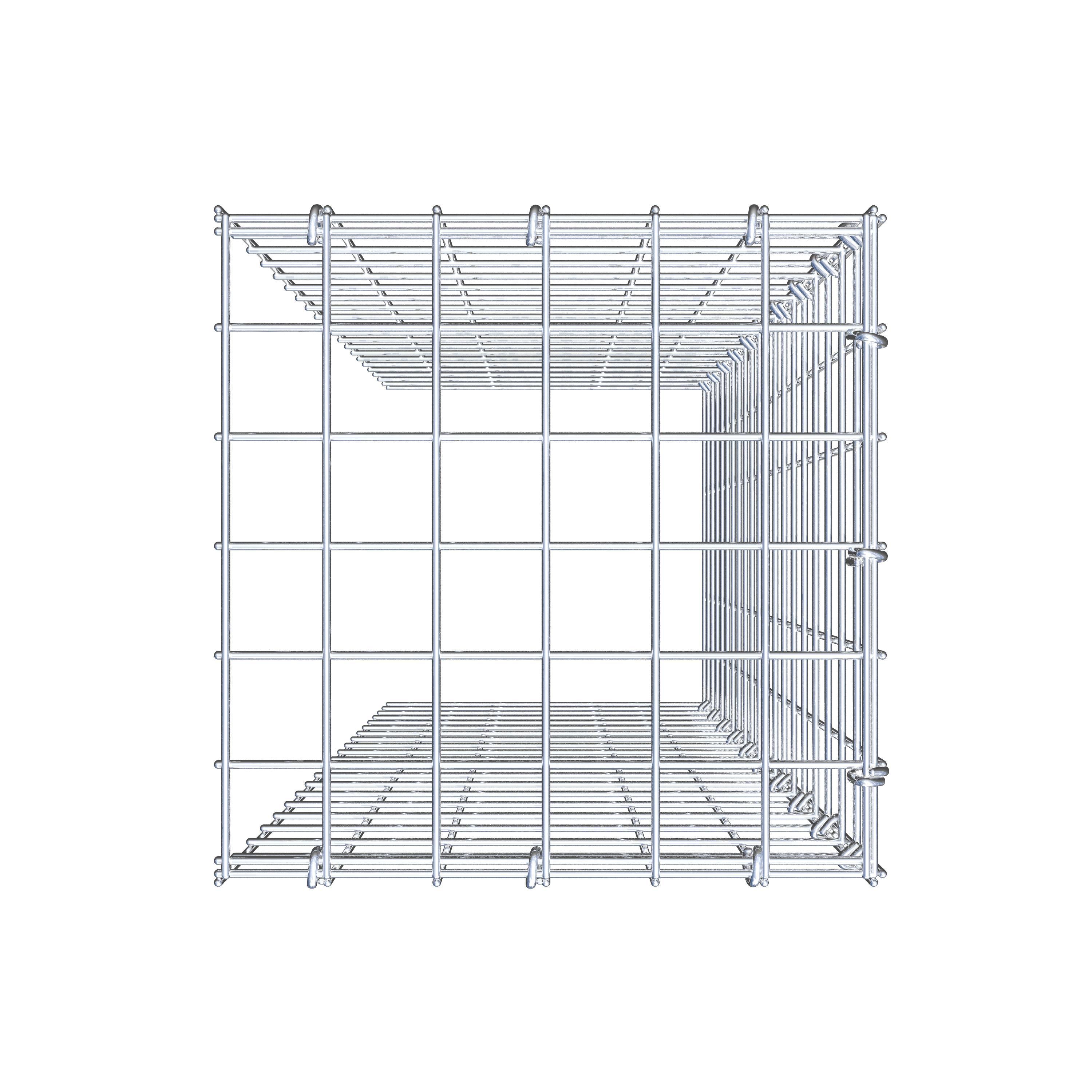 Anbaugabione Typ 4 100 cm x 30 cm x 30 cm (L x H x T), Maschenweite 5 cm x 5 cm, C-Ring