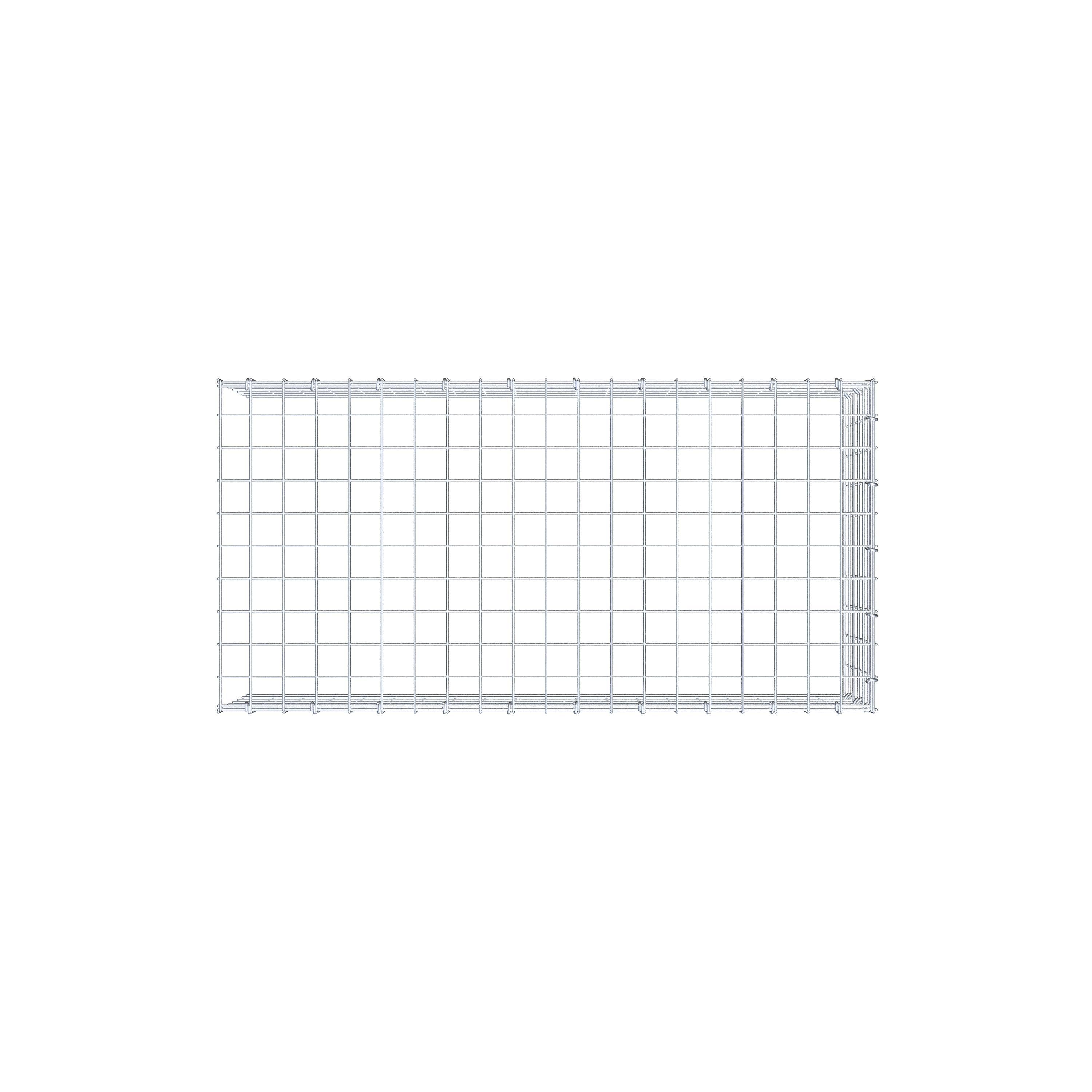 Anbaugabione Typ 4 100 cm x 30 cm x 50 cm (L x H x T), Maschenweite 5 cm x 5 cm, C-Ring