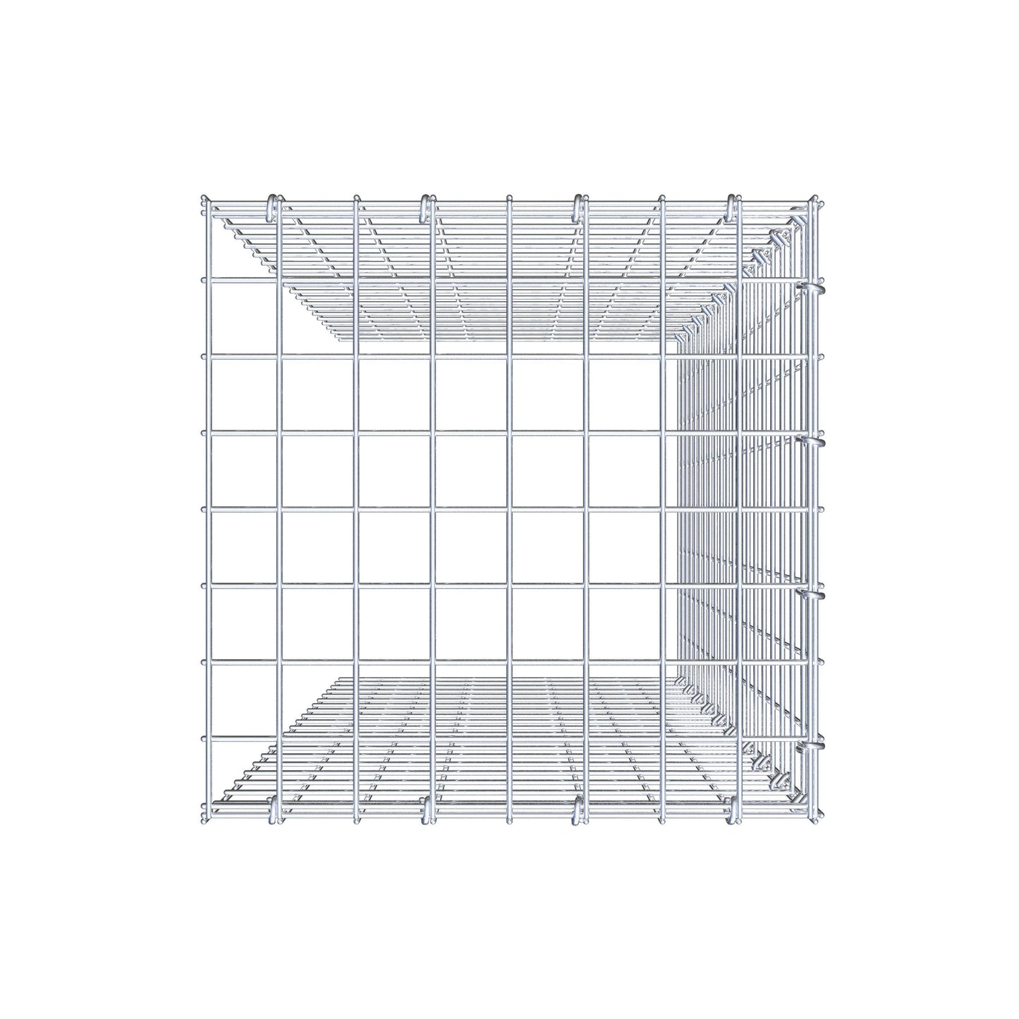 Gavión adicional tipo 4 100 cm x 40 cm x 40 cm (L x A x P), malla 5 cm x 5 cm, anillo en C