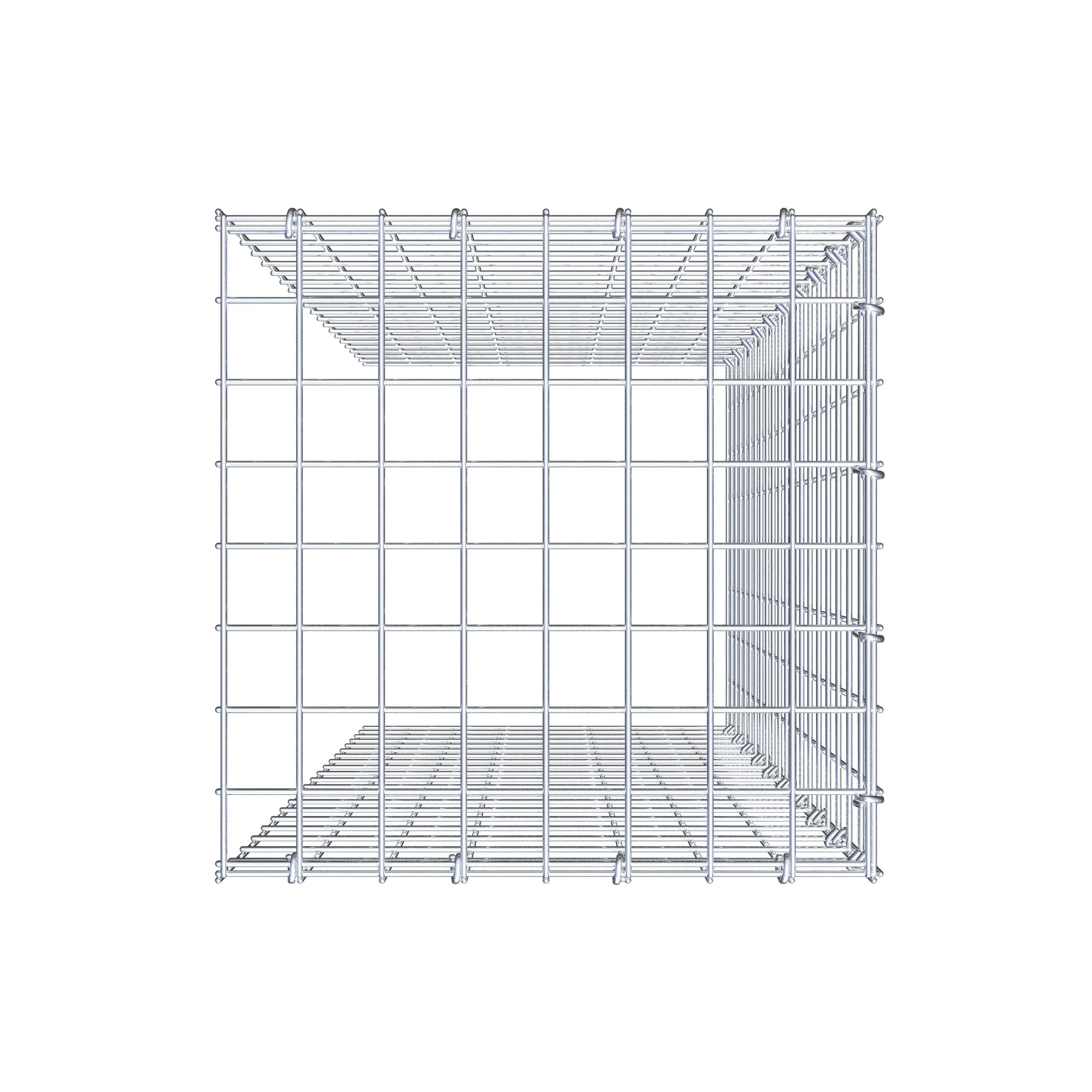 Add-on schanskorf type 4 100 cm x 40 cm x 40 cm (L x H x D), maaswijdte 5 cm x 5 cm, C-ring