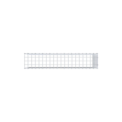 Fästbar gabion typ 4 100 cm x 50 cm x 20 cm (L x H x D), maskstorlek 5 cm x 5 cm, C-ring