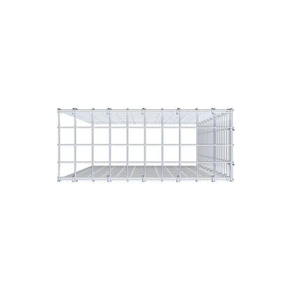Fästbar gabion typ 4 100 cm x 50 cm x 20 cm (L x H x D), maskstorlek 5 cm x 5 cm, C-ring