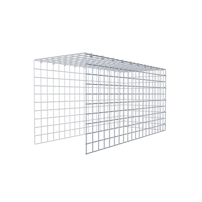 Monteret gabion type 4 100 cm x 50 cm x 40 cm (L x H x D), maskestørrelse 5 cm x 5 cm, C-ring
