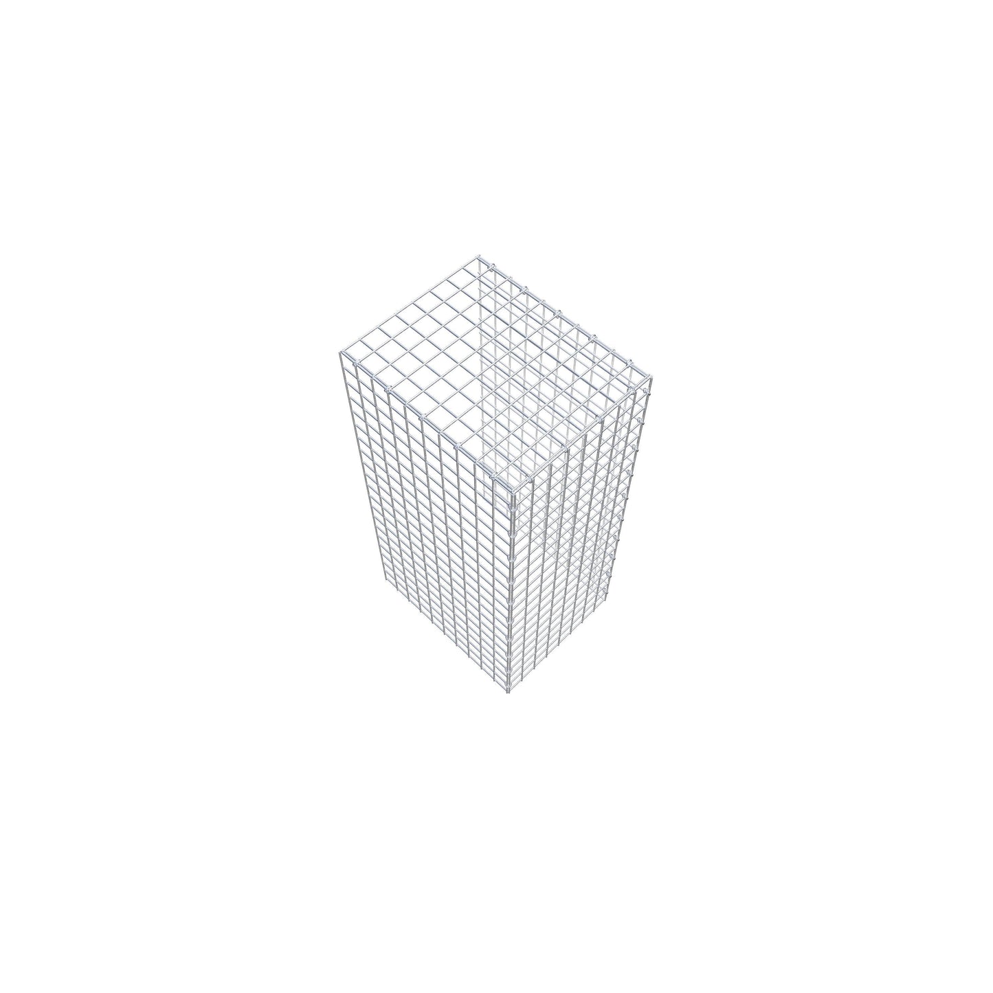 Monteret gabion type 4 100 cm x 50 cm x 40 cm (L x H x D), maskestørrelse 5 cm x 5 cm, C-ring