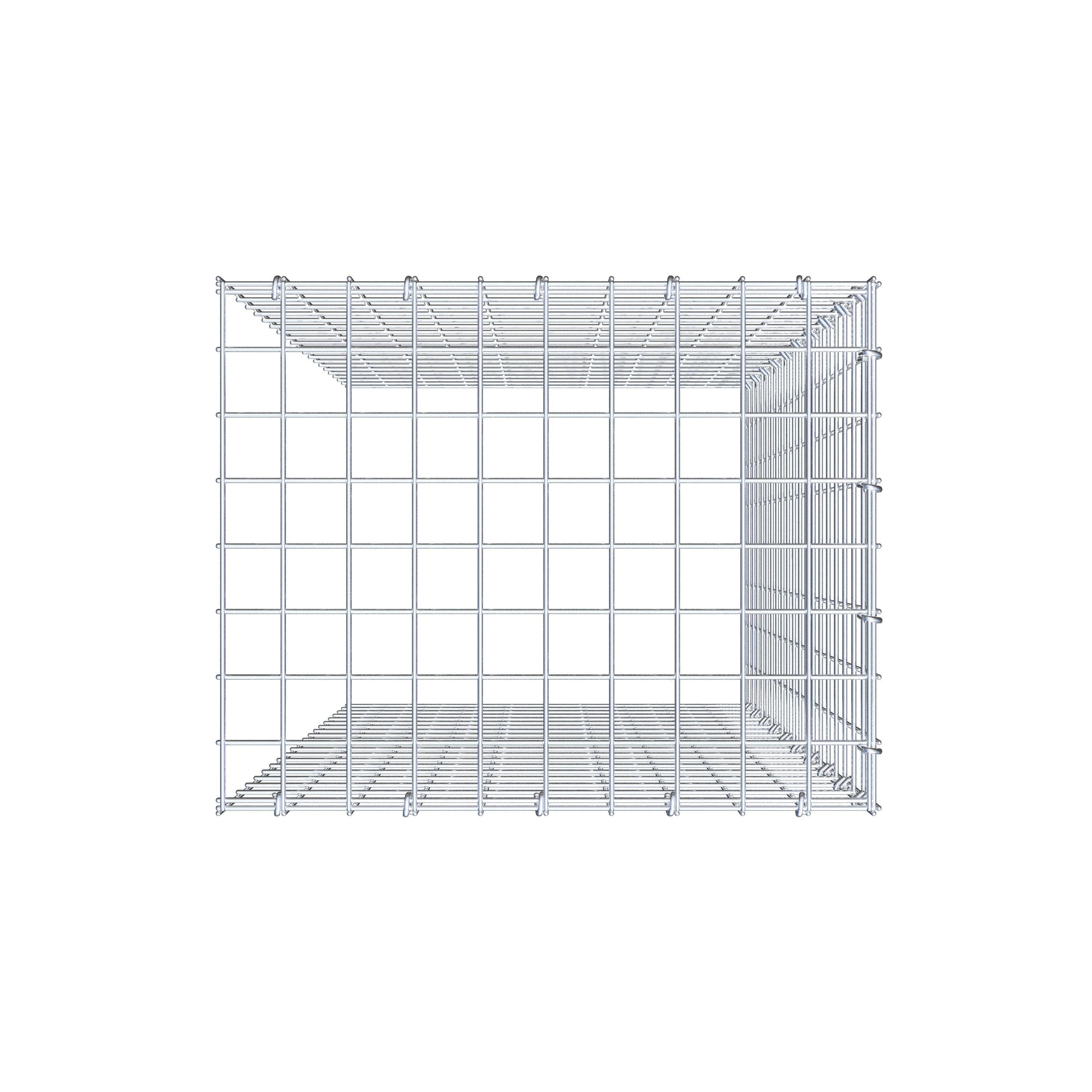 Anbaugabione Typ 4 100 cm x 50 cm x 40 cm (L x H x T), Maschenweite 5 cm x 5 cm, C-Ring