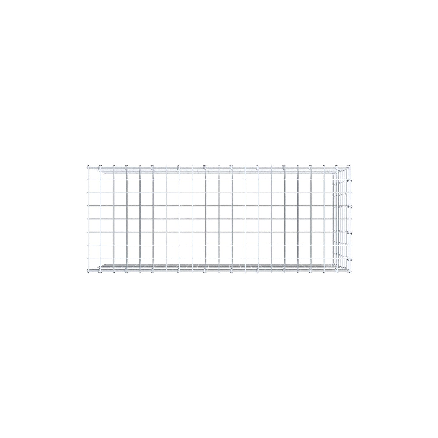 Monteret gabion type 4 100 cm x 50 cm x 40 cm (L x H x D), maskestørrelse 5 cm x 5 cm, C-ring