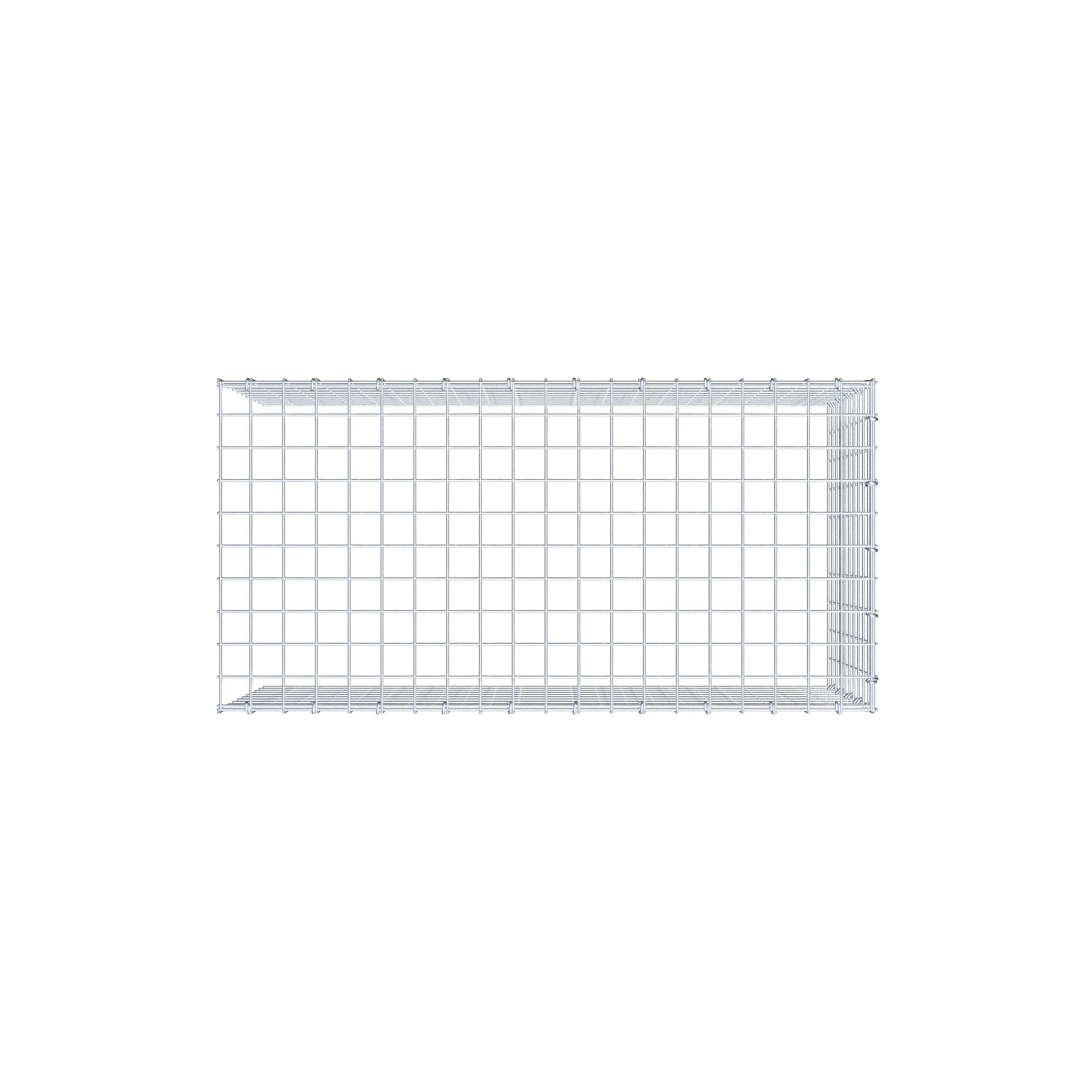 Anbaugabione Typ 4 100 cm x 50 cm x 50 cm (L x H x T), Maschenweite 5 cm x 5 cm, C-Ring