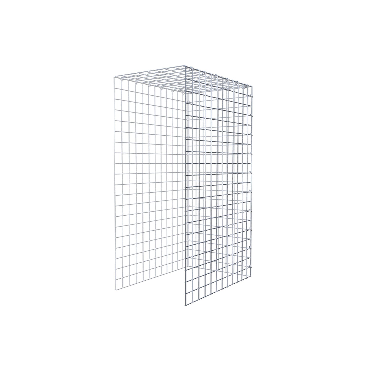Fästbar gabion typ 4 100 cm x 60 cm x 40 cm (L x H x D), maskstorlek 5 cm x 5 cm, C-ring