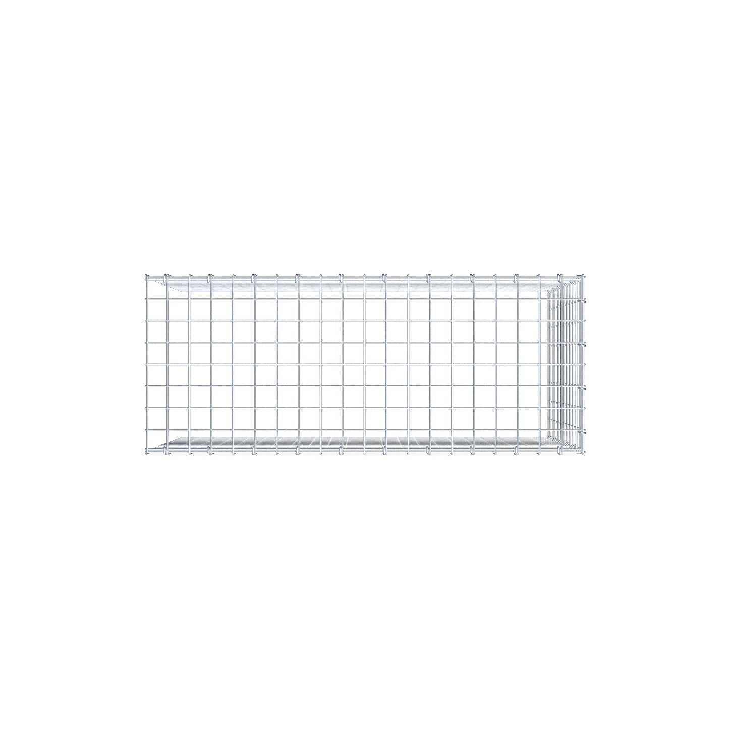 Fästbar gabion typ 4 100 cm x 60 cm x 40 cm (L x H x D), maskstorlek 5 cm x 5 cm, C-ring