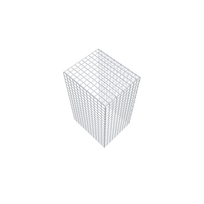 Fästbar gabion typ 4 100 cm x 60 cm x 50 cm (L x H x D), maskstorlek 5 cm x 5 cm, C-ring