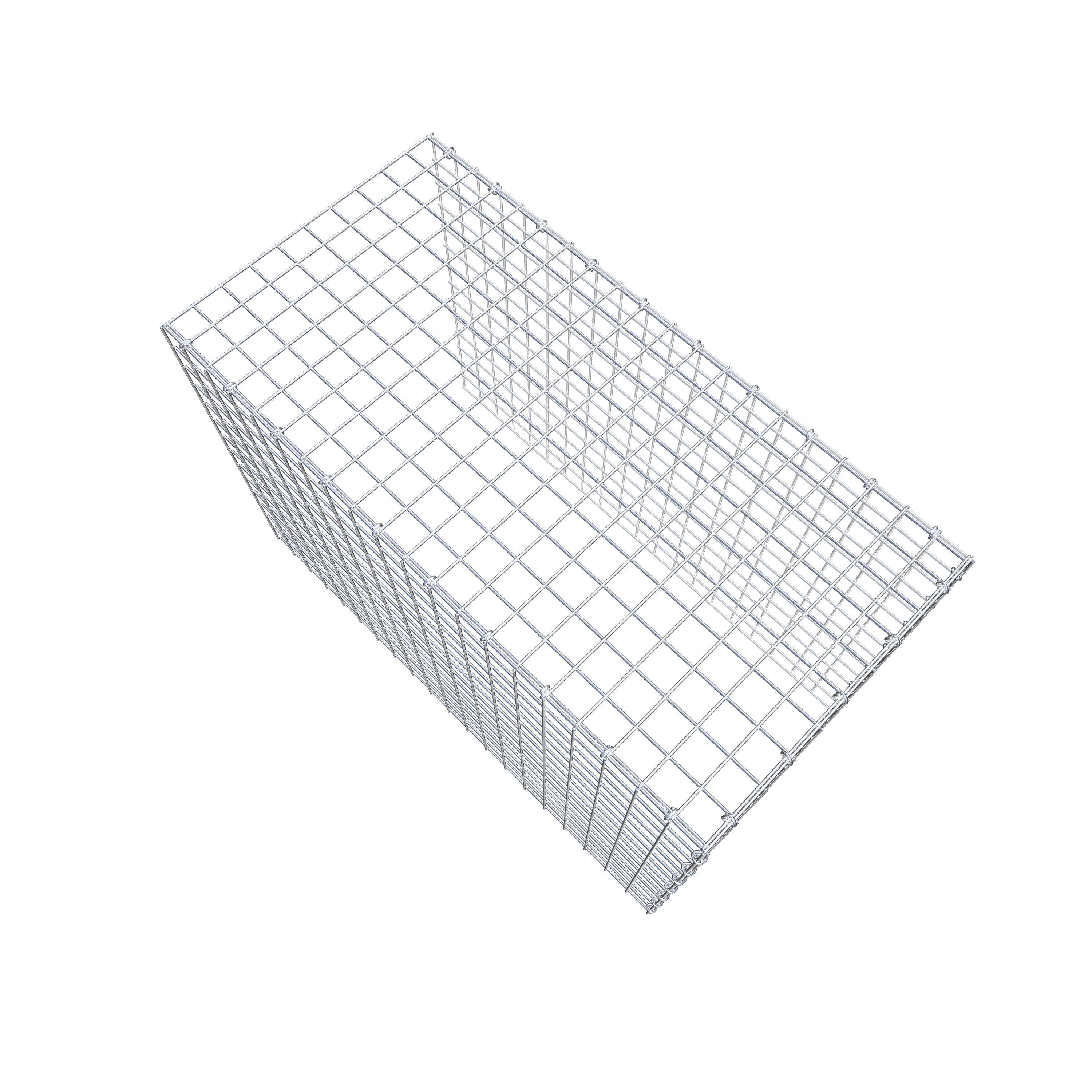 Mounted gabion type 4 100 cm x 70 cm x 50 cm (L x H x D), mesh size 5 cm x 5 cm, C-ring