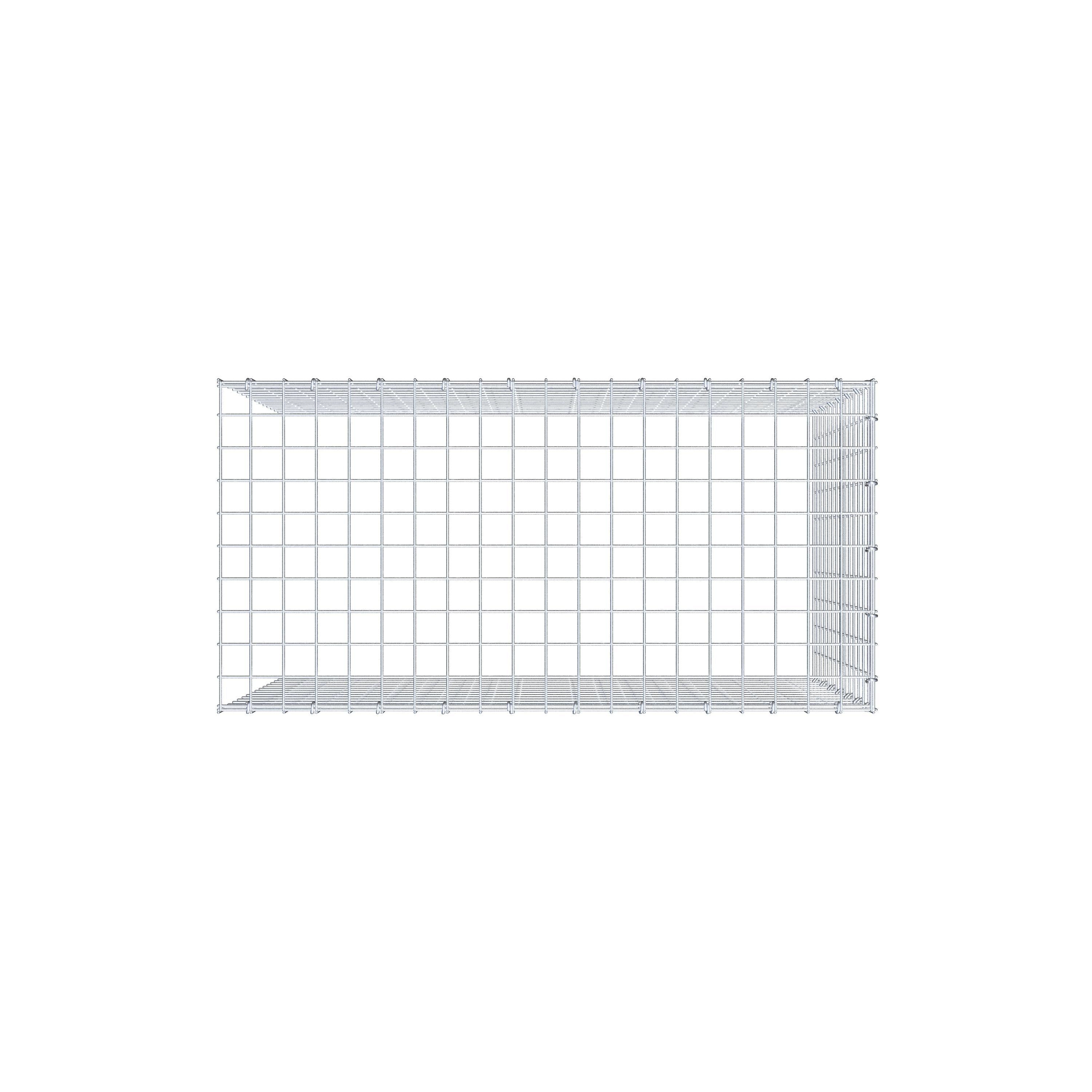 Anbaugabione Typ 4 100 cm x 70 cm x 50 cm (L x H x T), Maschenweite 5 cm x 5 cm, C-Ring