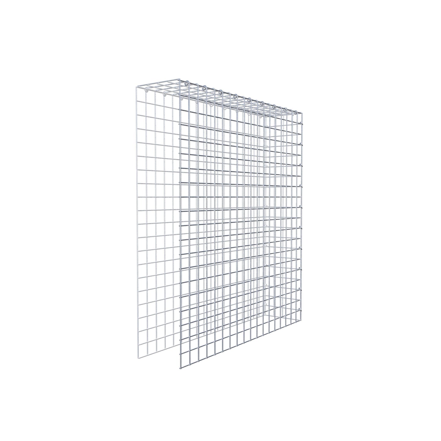 Monteret gabion type 4 100 cm x 90 cm x 20 cm (L x H x D), maskestørrelse 5 cm x 5 cm, C-ring