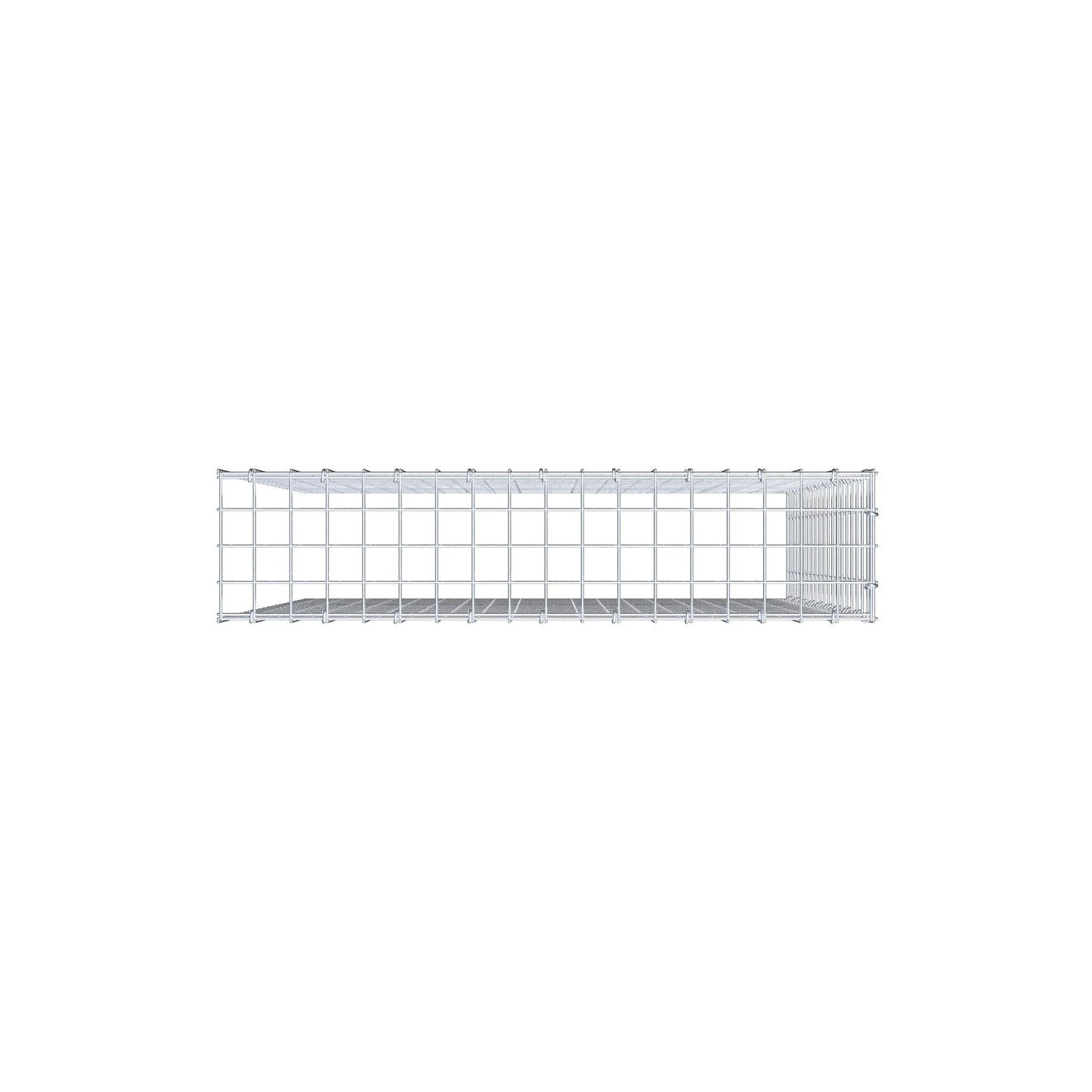 Monteret gabion type 4 100 cm x 90 cm x 20 cm (L x H x D), maskestørrelse 5 cm x 5 cm, C-ring