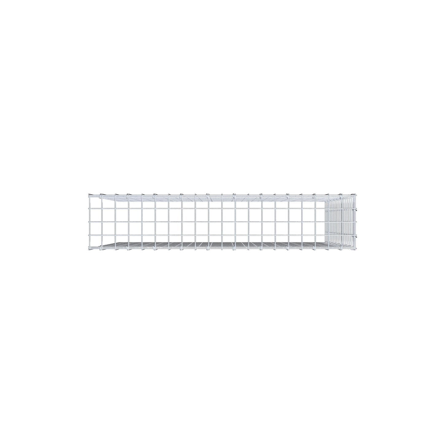 Monteret gabion type 4 100 cm x 90 cm x 20 cm (L x H x D), maskestørrelse 5 cm x 5 cm, C-ring
