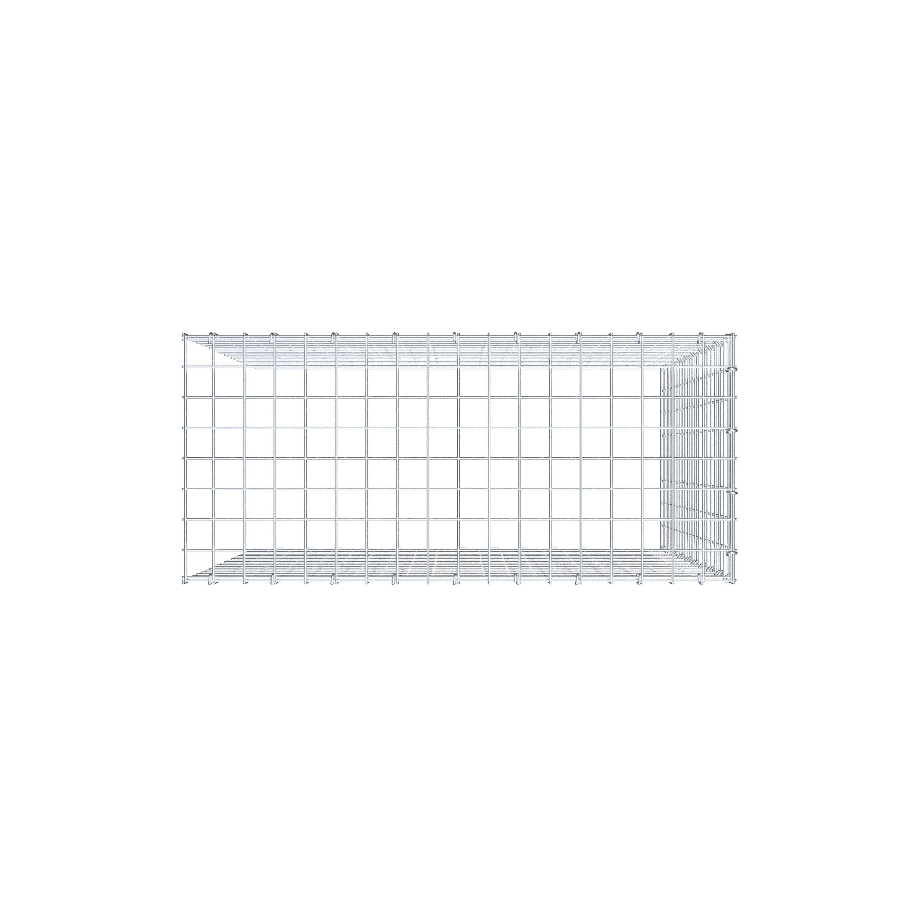 Anbaugabione Typ 4 100 cm x 90 cm x 40 cm (L x H x T), Maschenweite 5 cm x 5 cm, C-Ring