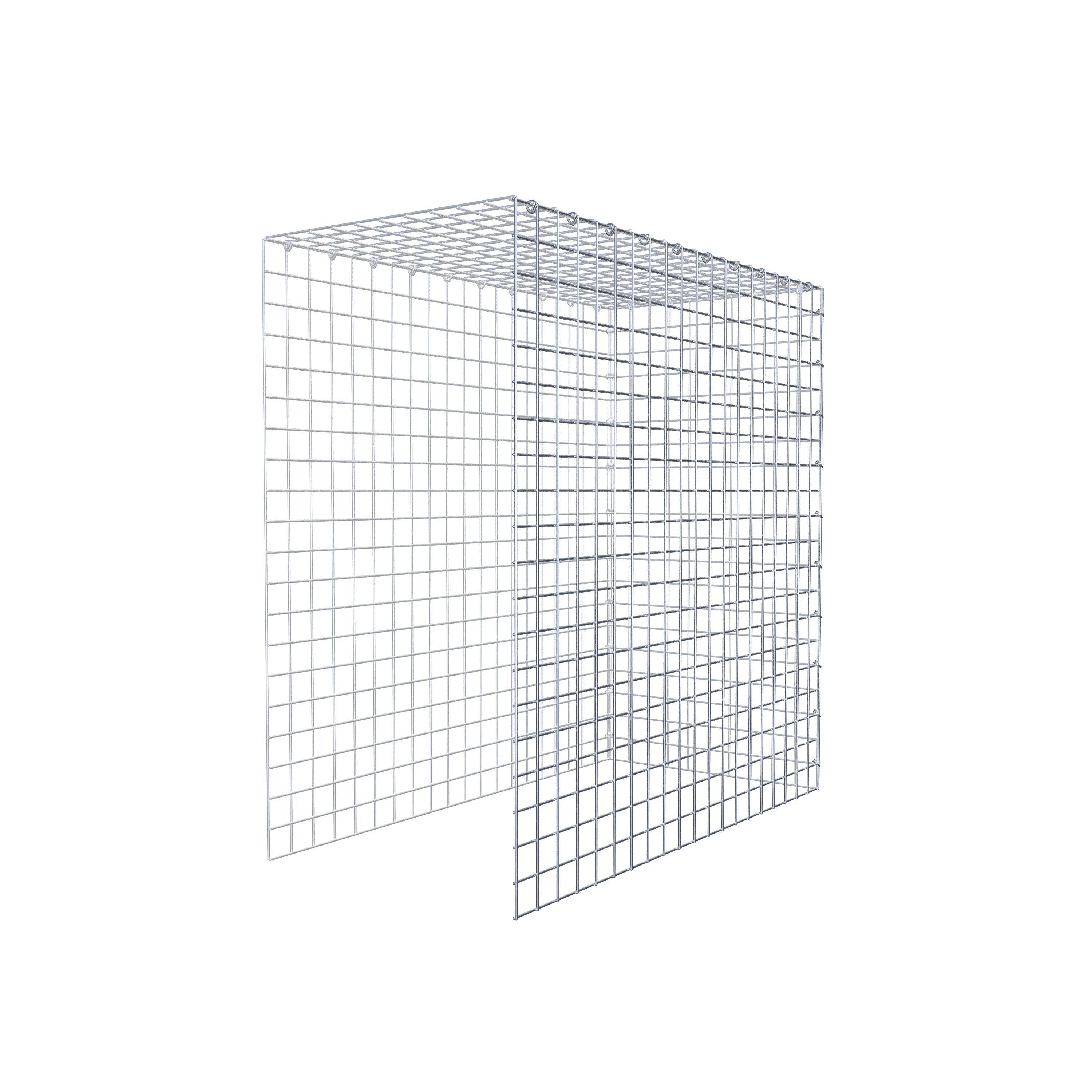 Opbouw schanskorf type 4 100 cm x 100 cm x 50 cm (L x H x D), maaswijdte 5 cm x 5 cm, C-ring