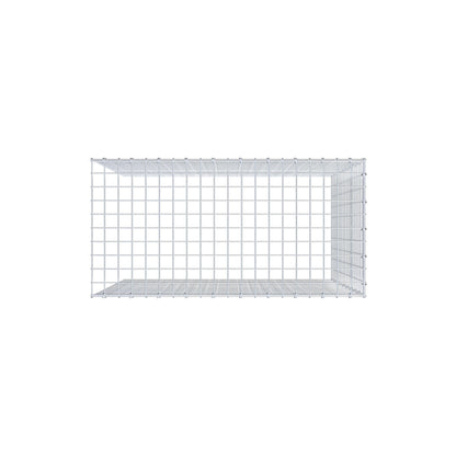 Mounted gabion type 4 100 cm x 100 cm x 50 cm (L x H x D), mesh size 5 cm x 5 cm, C-ring