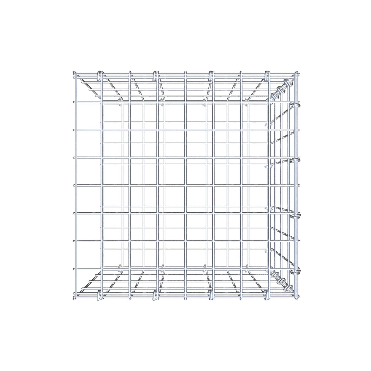 Monteret gabion type 2 40 cm x 40 cm x 40 cm, maskestørrelse 5 cm x 10 cm, C-ring