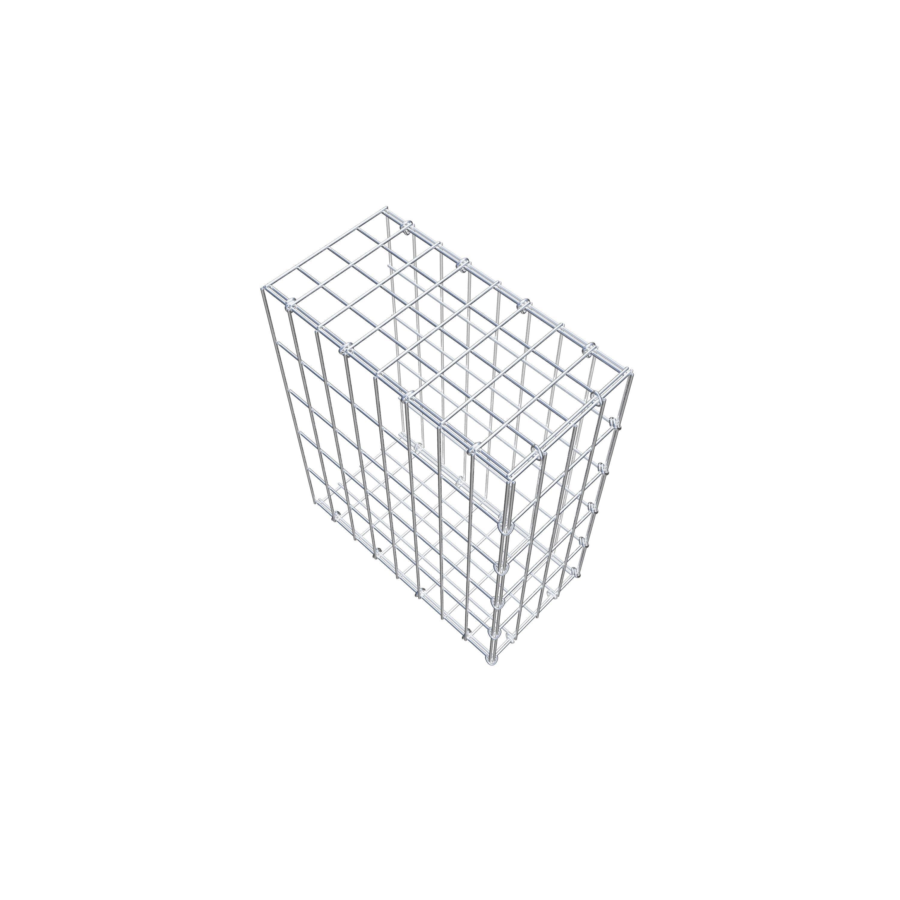 Mounted gabion type 2 50 cm x 40 cm x 20 cm, mesh size 5 cm x 10 cm, C-ring