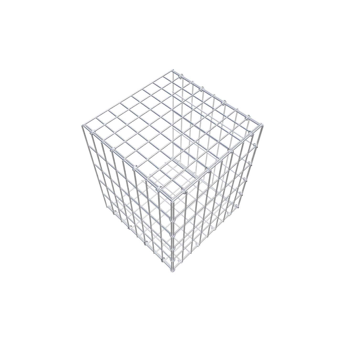 Mounted gabion type 2 50 cm x 40 cm x 40 cm, mesh size 5 cm x 10 cm, C-ring