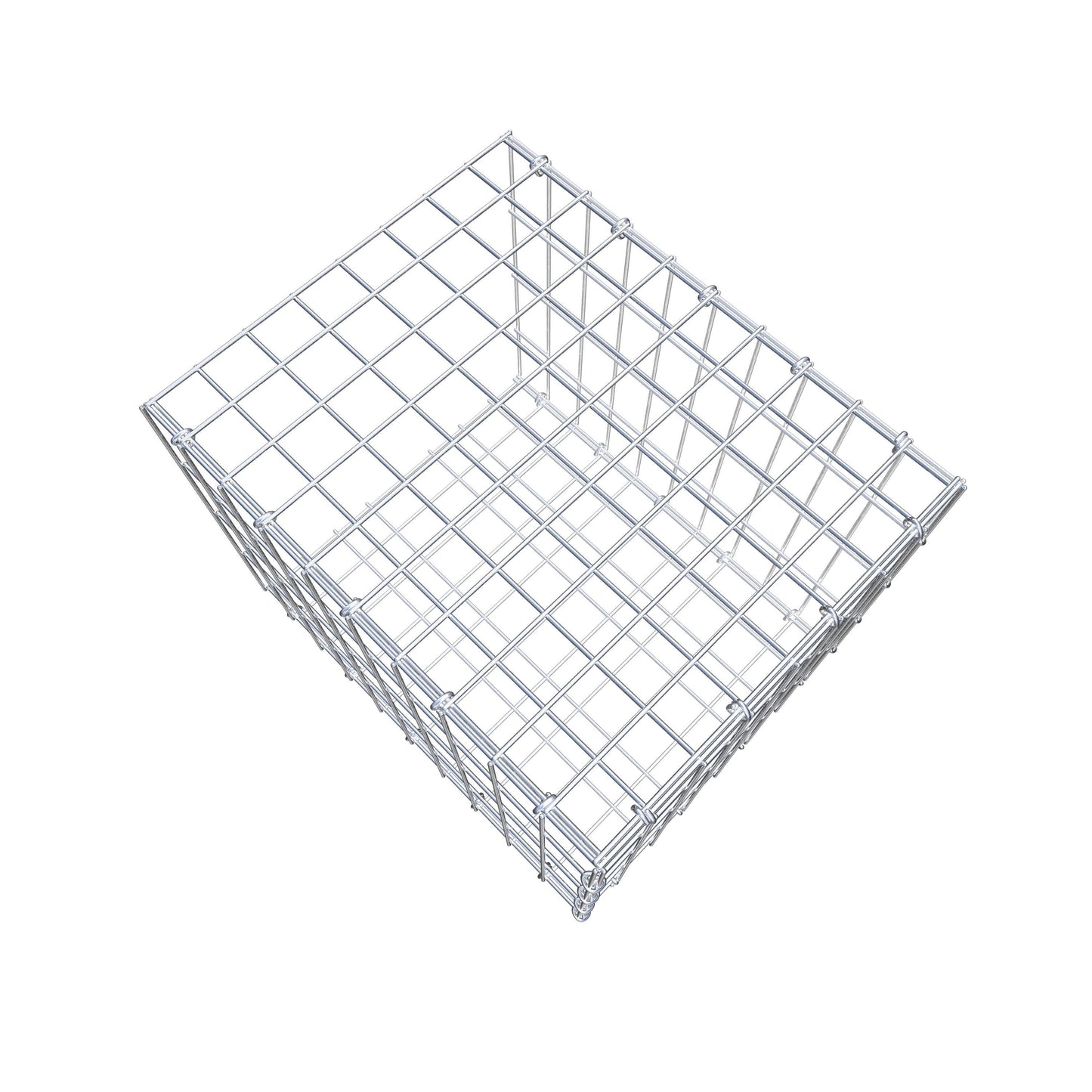 Mounted gabion type 2 50 cm x 40 cm x 40 cm, mesh size 5 cm x 10 cm, C-ring