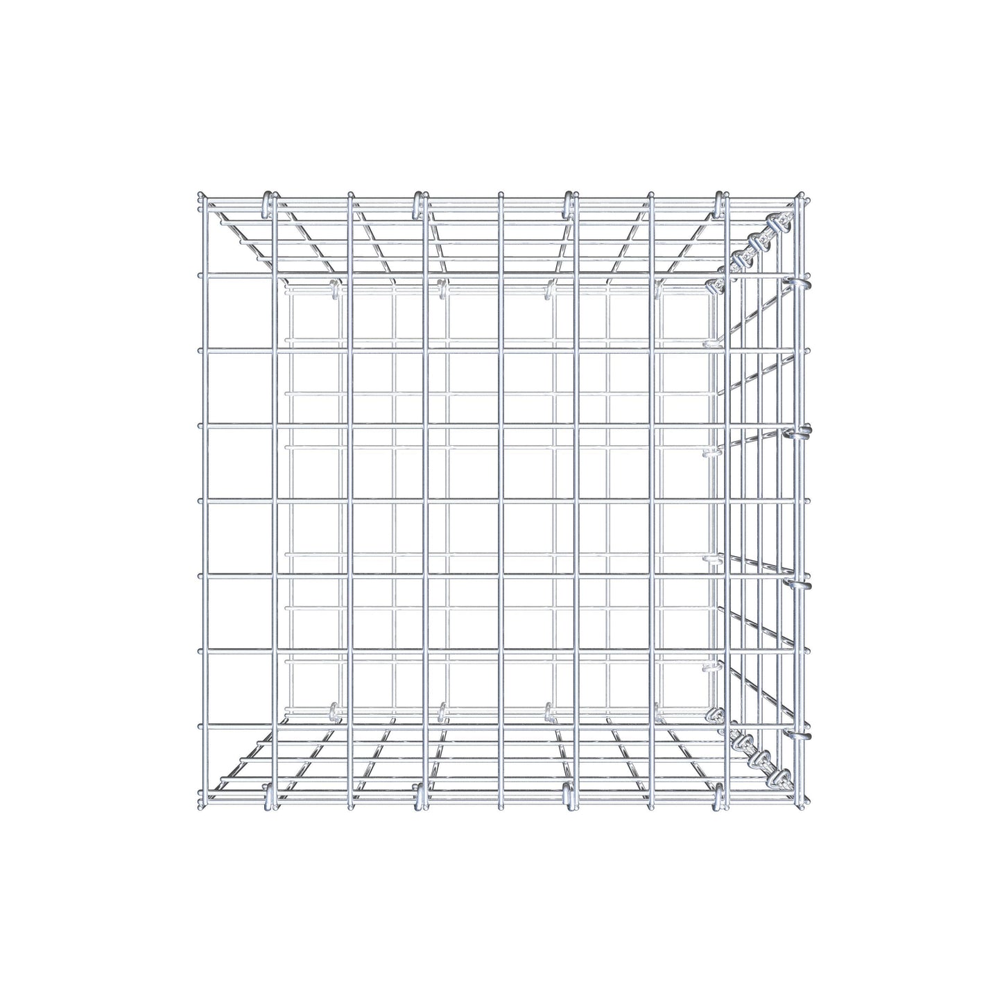 Mounted gabion type 2 50 cm x 40 cm x 40 cm, mesh size 5 cm x 10 cm, C-ring