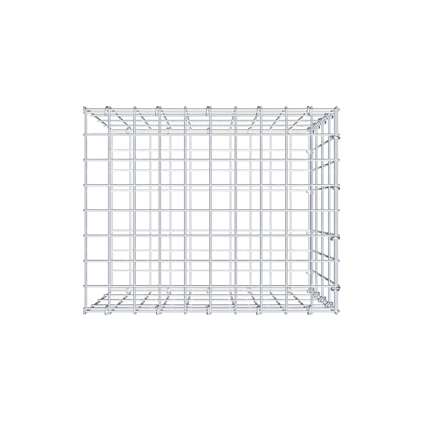 Mounted gabion type 2 50 cm x 40 cm x 40 cm, mesh size 5 cm x 10 cm, C-ring