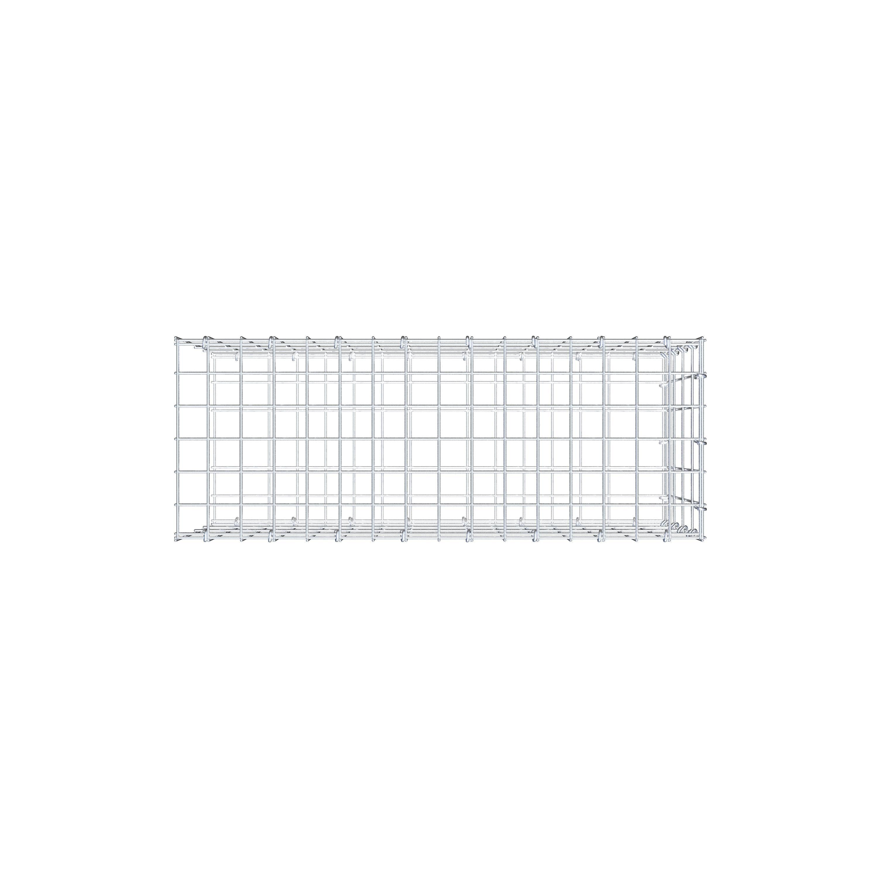 Mounted gabion type 2 80 cm x 40 cm x 30 cm, mesh size 5 cm x 10 cm, C-ring