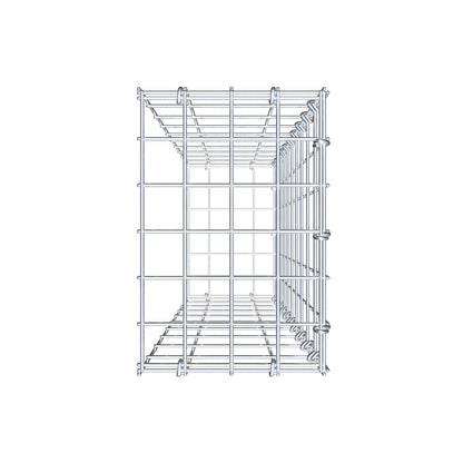 Opzetpaal type 2 100 cm x 20 cm x 30 cm, maaswijdte 5 cm x 10 cm, C-ring