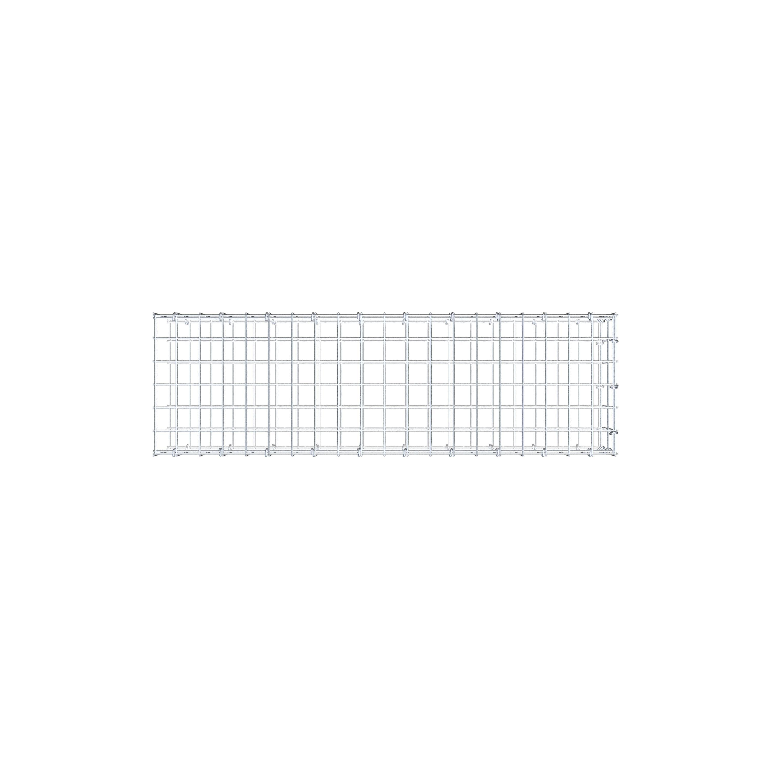 Monteret gabion type 2 100 cm x 20 cm x 30 cm, maskestørrelse 5 cm x 10 cm, C-ring