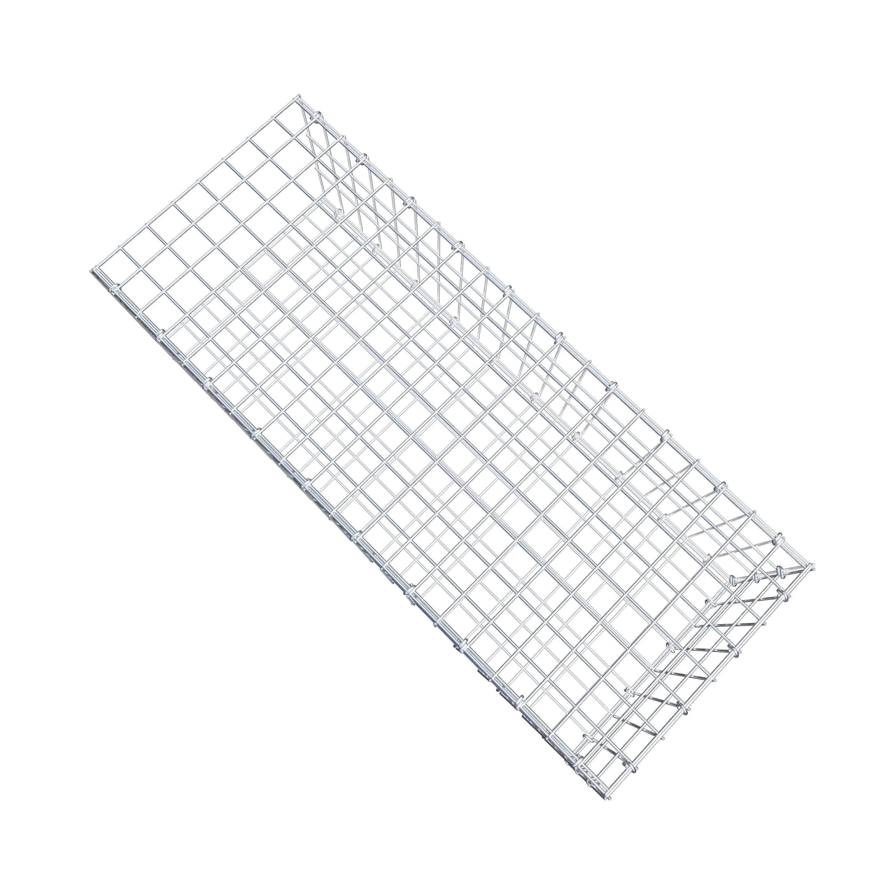 Monteret gabion type 2 100 cm x 30 cm x 40 cm, maskestørrelse 5 cm x 10 cm, C-ring