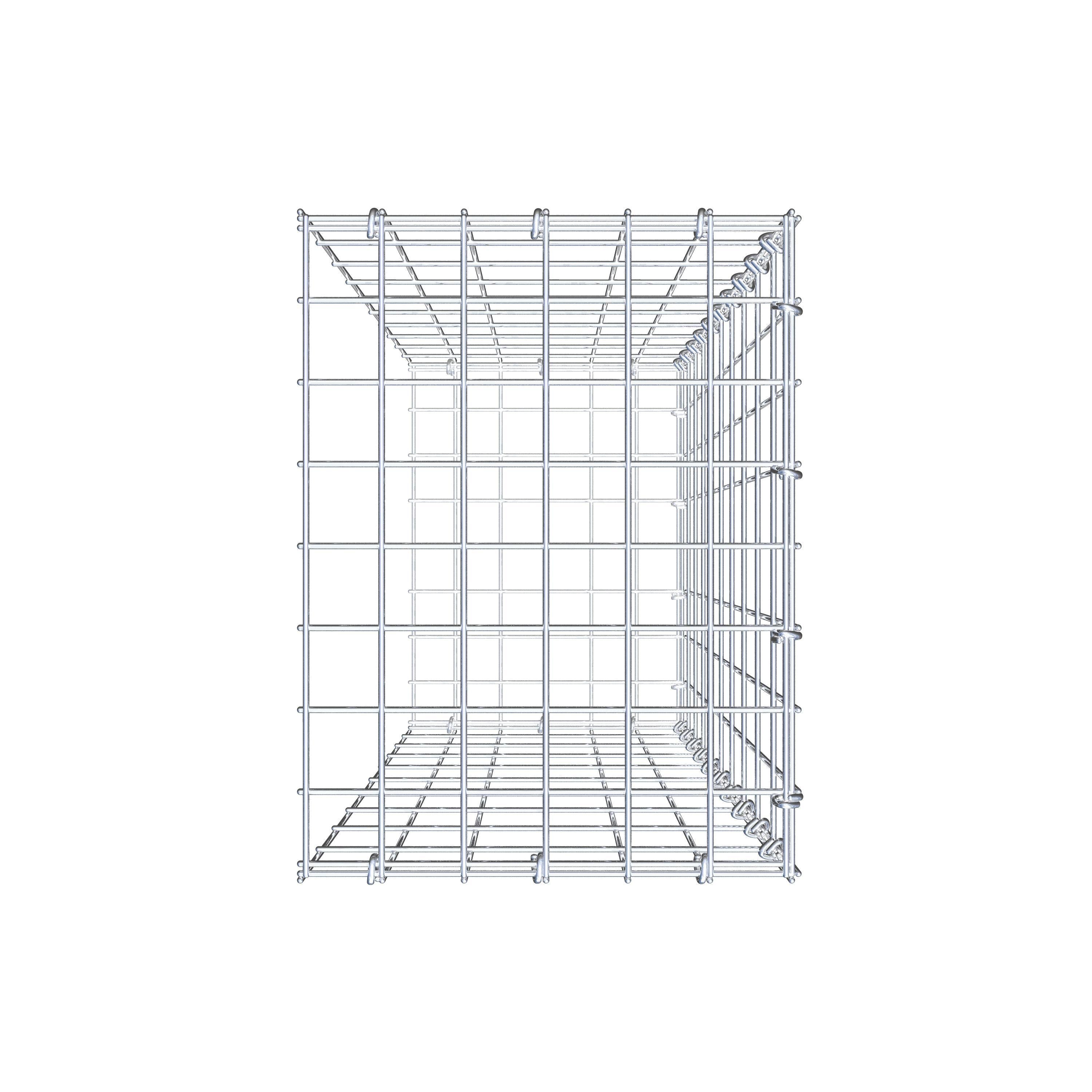 Gabião tipo 2 100 cm x 30 cm x 40 cm, malhagem 5 cm x 10 cm, anel C