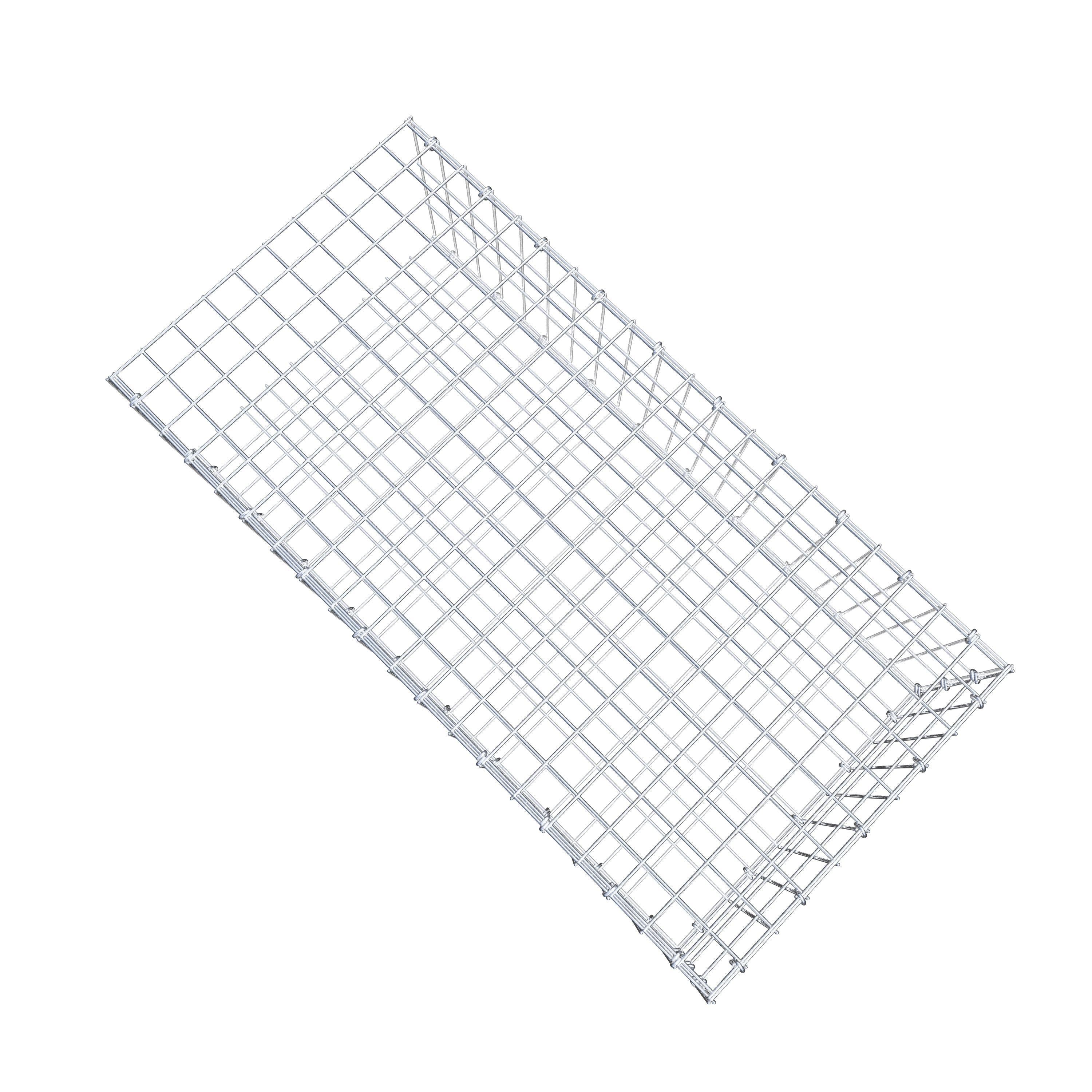 Mounted gabion type 2 100 cm x 30 cm x 50 cm, mesh size 5 cm x 10 cm, C-ring