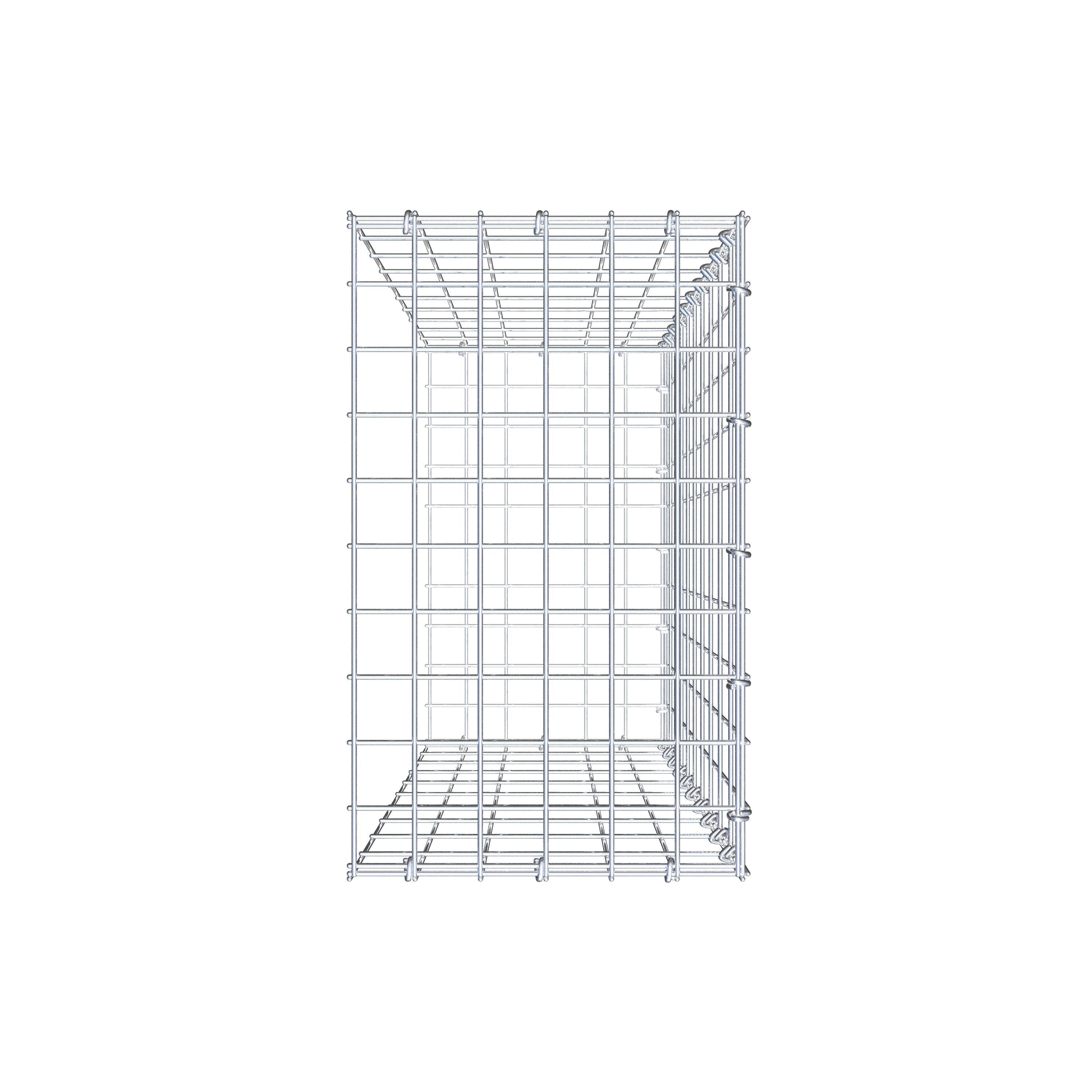 Gabião tipo 2 100 cm x 30 cm x 50 cm, malhagem 5 cm x 10 cm, anel C