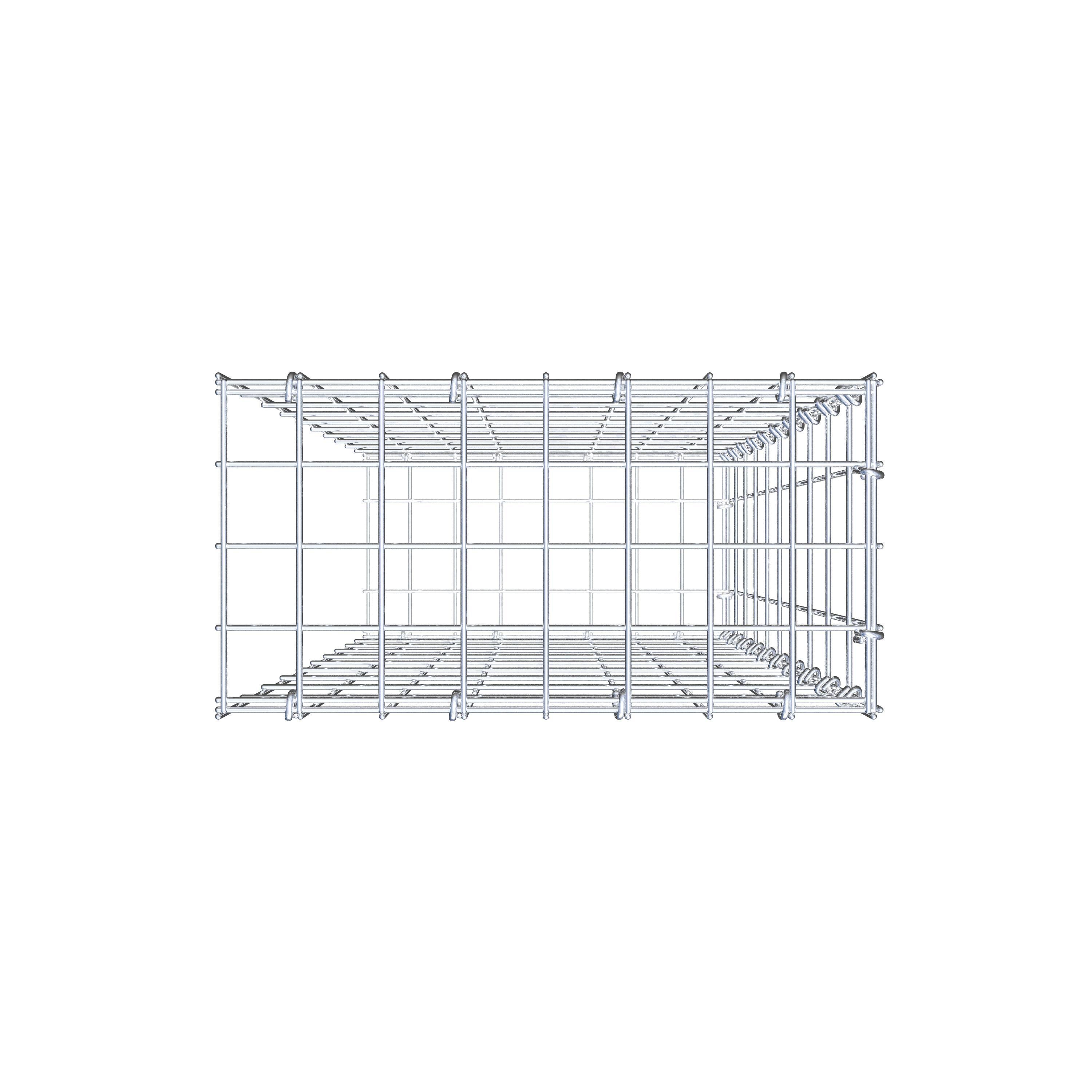 Gabião tipo 2 100 cm x 40 cm x 20 cm, malhagem 5 cm x 10 cm, anel C