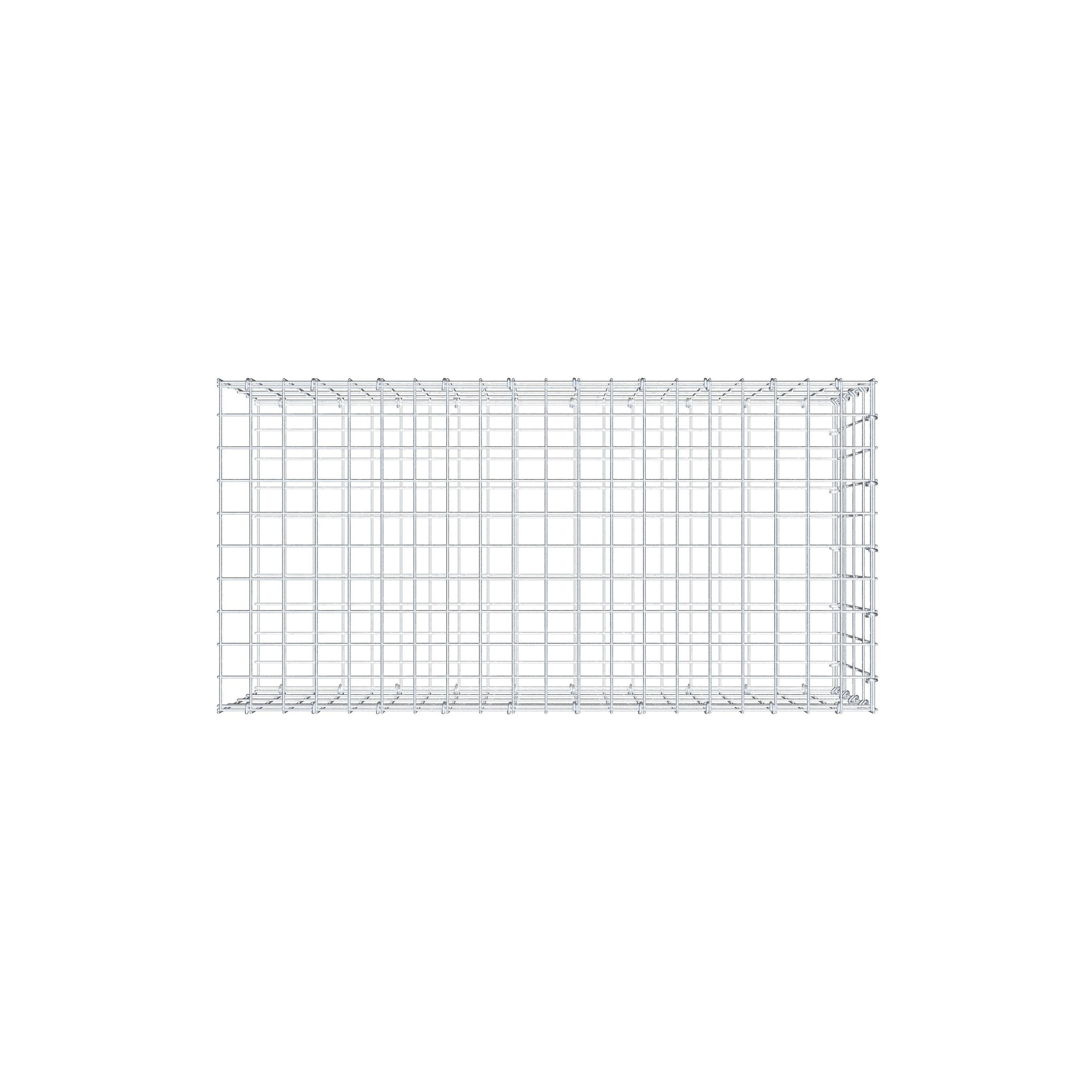 Mounted gabion type 2 100 cm x 40 cm x 50 cm, mesh size 5 cm x 10 cm, C-ring