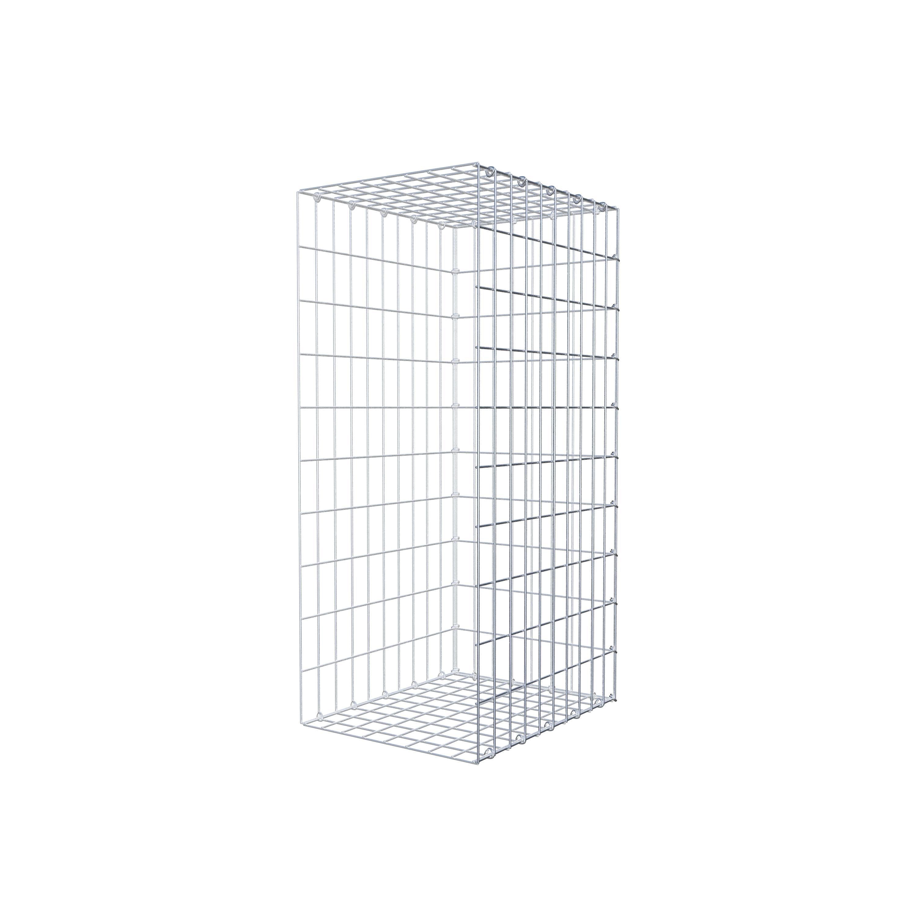 Mounted gabion type 2 100 cm x 50 cm x 40 cm, mesh size 5 cm x 10 cm, C-ring