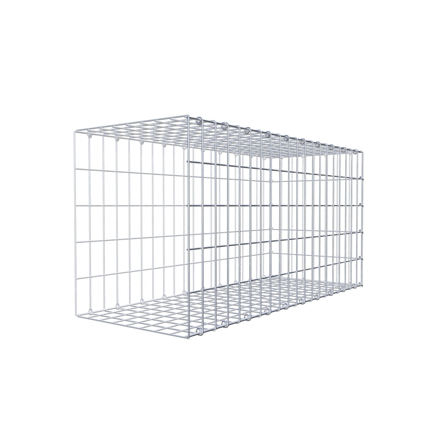 Opzetpaal type 2 100 cm x 50 cm x 40 cm, maaswijdte 5 cm x 10 cm, C-ring