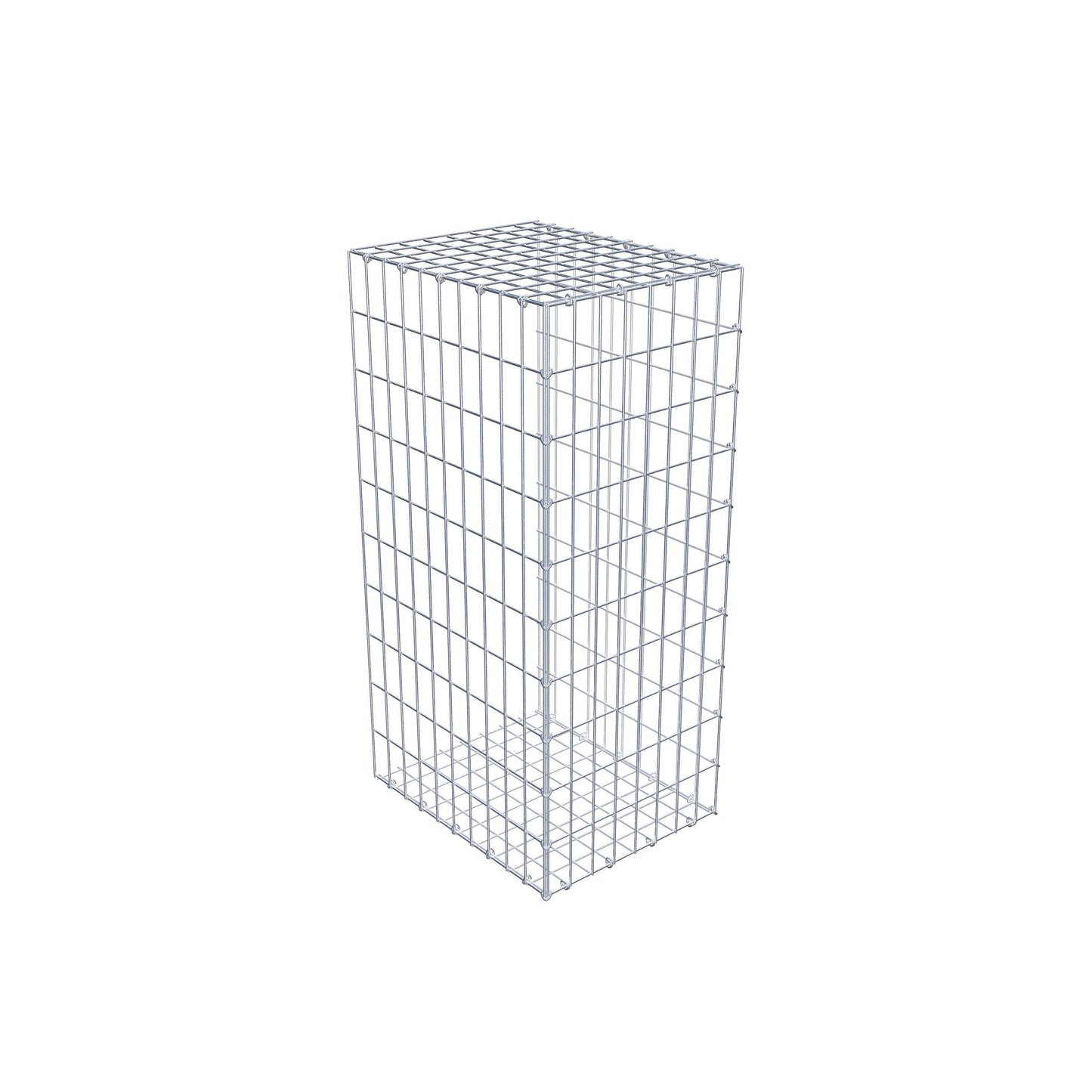 Opzetpaal type 2 100 cm x 50 cm x 40 cm, maaswijdte 5 cm x 10 cm, C-ring