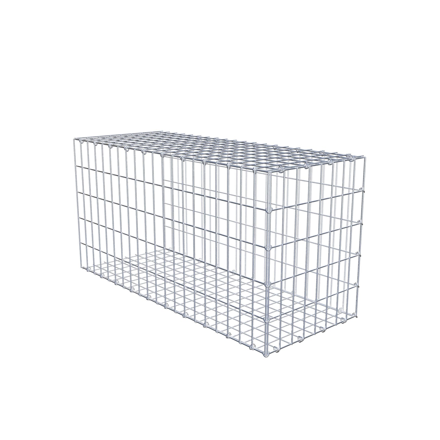 Opzetpaal type 2 100 cm x 50 cm x 40 cm, maaswijdte 5 cm x 10 cm, C-ring