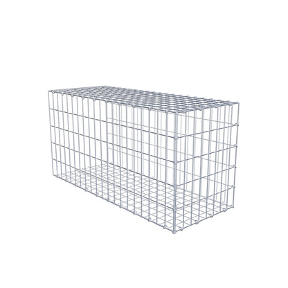 Opzetpaal type 2 100 cm x 50 cm x 40 cm, maaswijdte 5 cm x 10 cm, C-ring