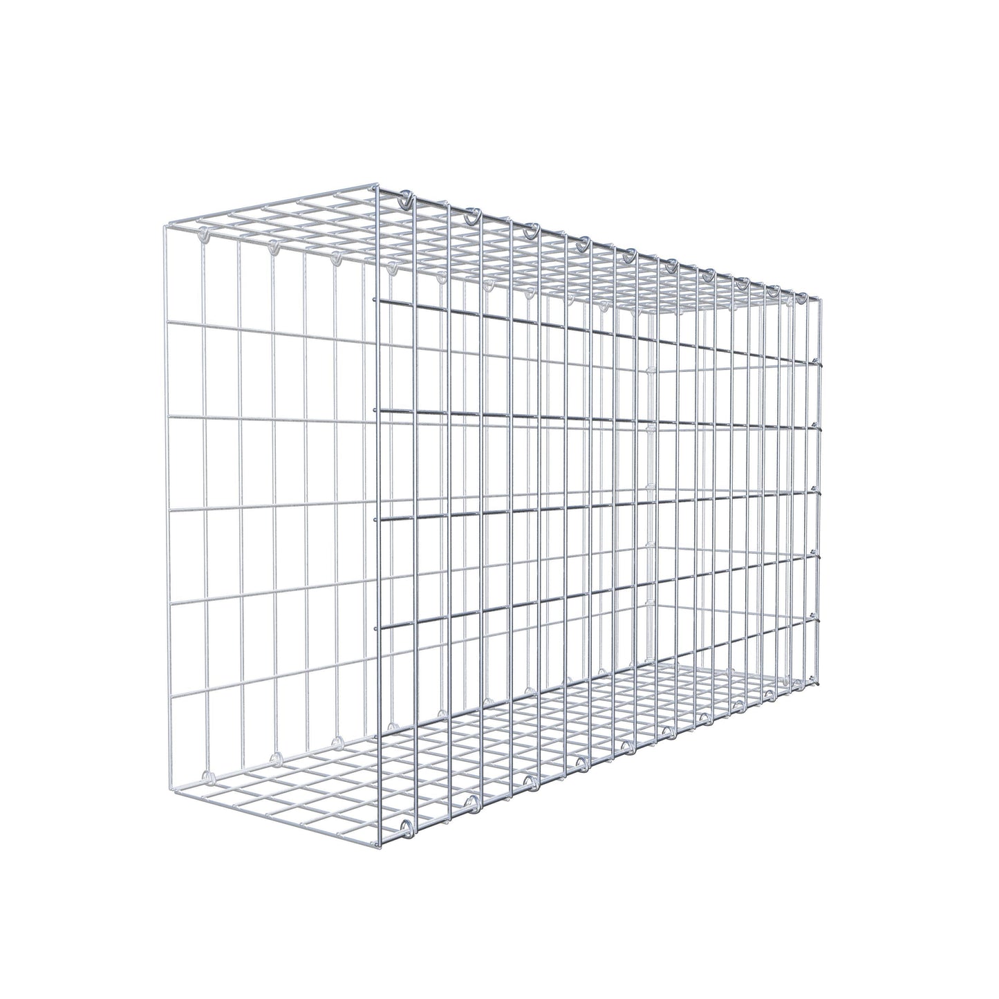 Mounted gabion type 2 100 cm x 60 cm x 30 cm, mesh size 5 cm x 10 cm, C-ring